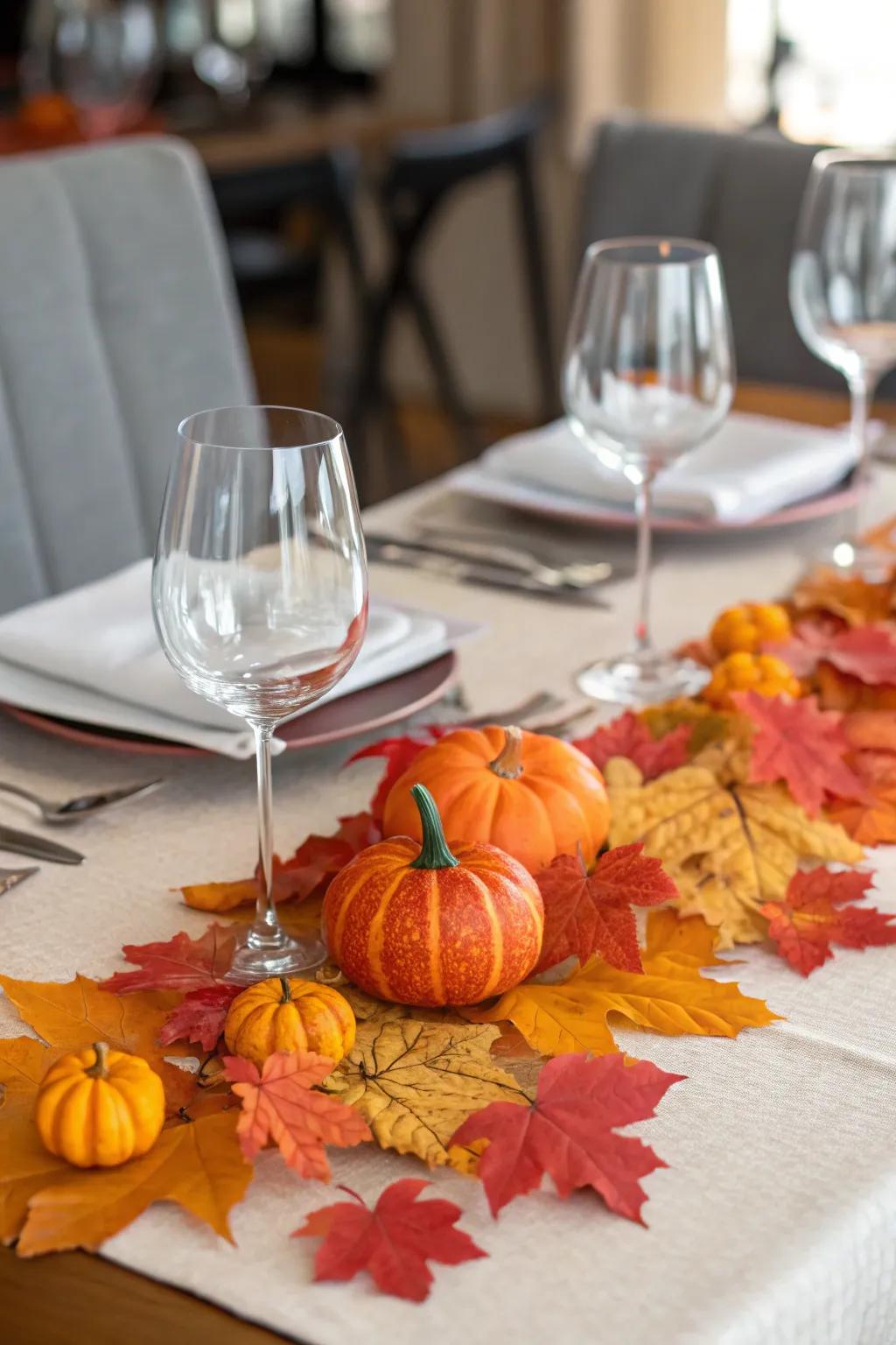 Seasonal decorations infuse your table through raw splendor.