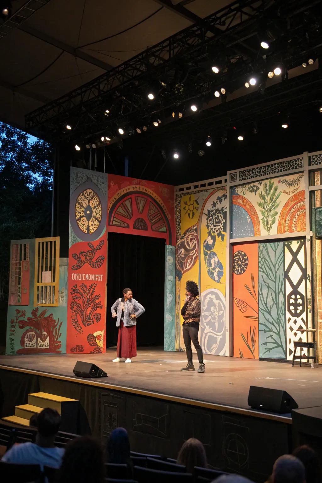 Artistic settings infuse persona into the stage.