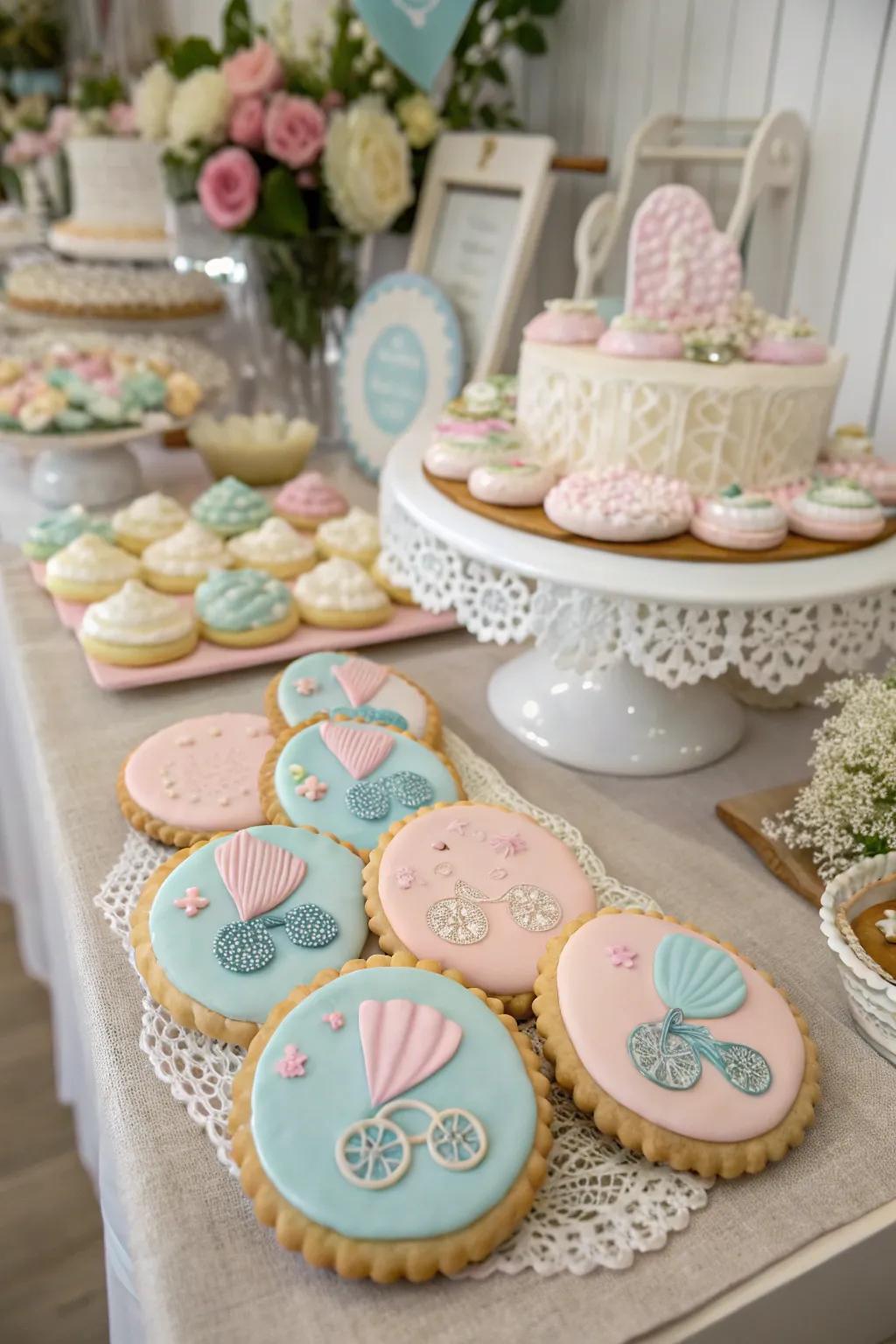 Customized cookies make for a sweet and thematic treat.