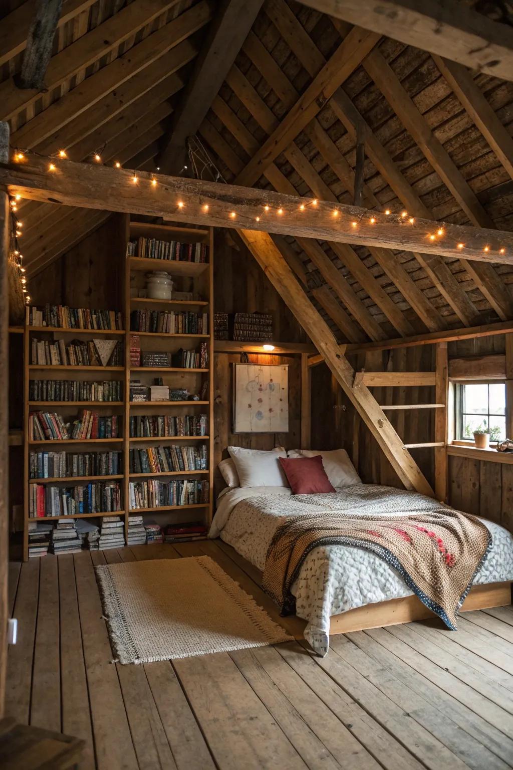 Loft spaces add functionality and charm.