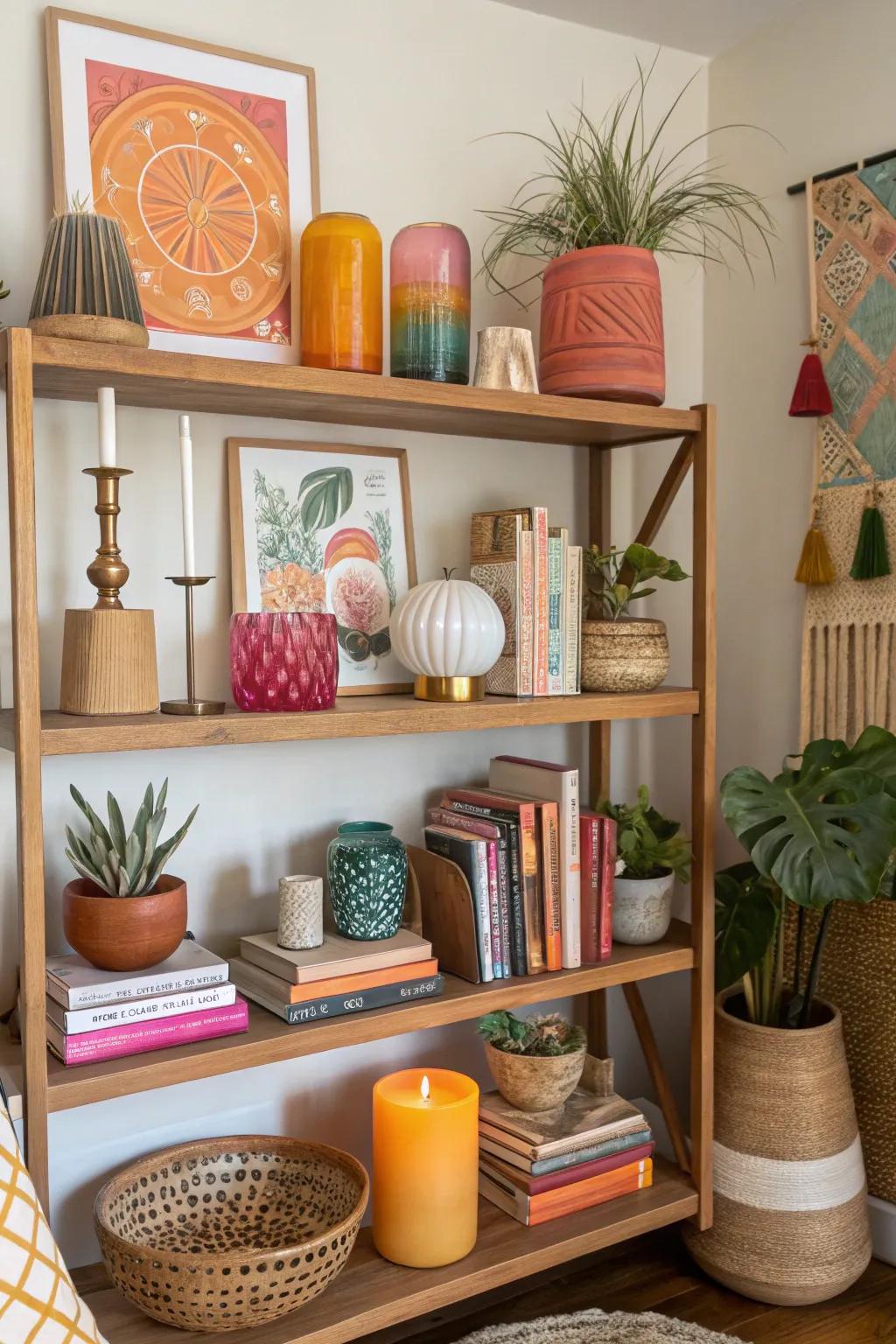 Bursts of color bring an element.