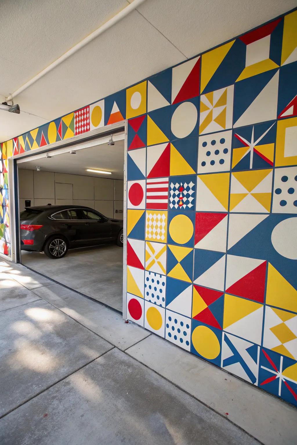 Playful patterns for a creative garage.