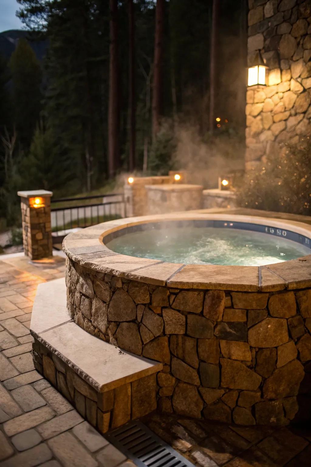 Stone walls present rustic charm and enduring privacy.