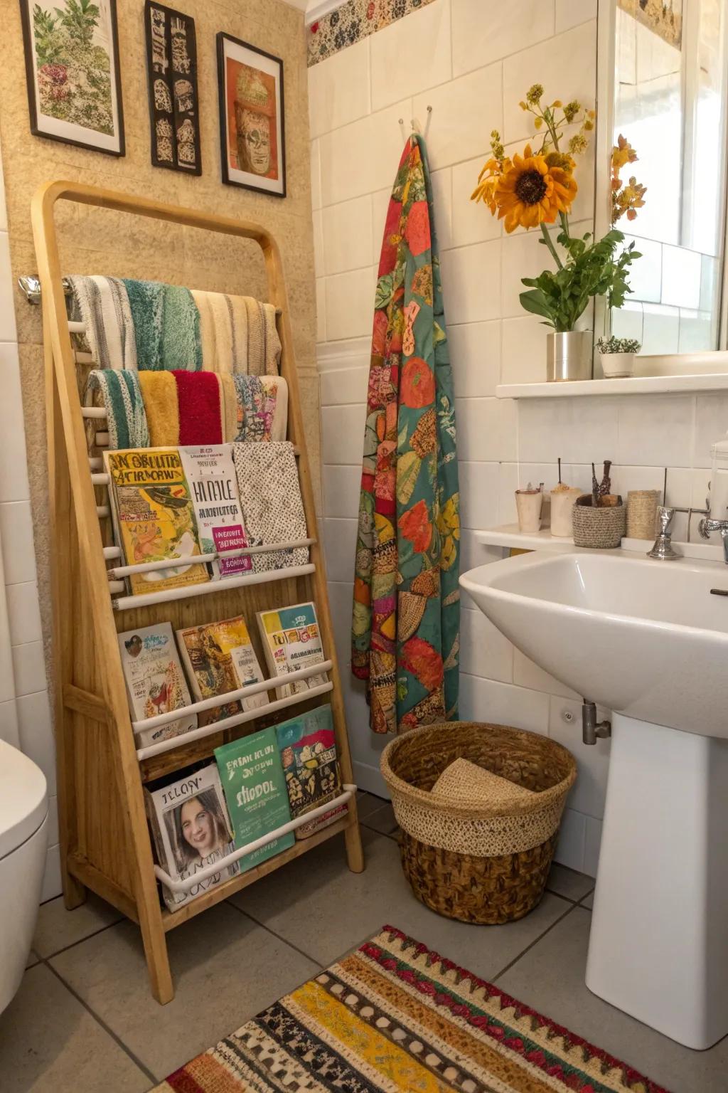 Eclectic racks showcase personal style.
