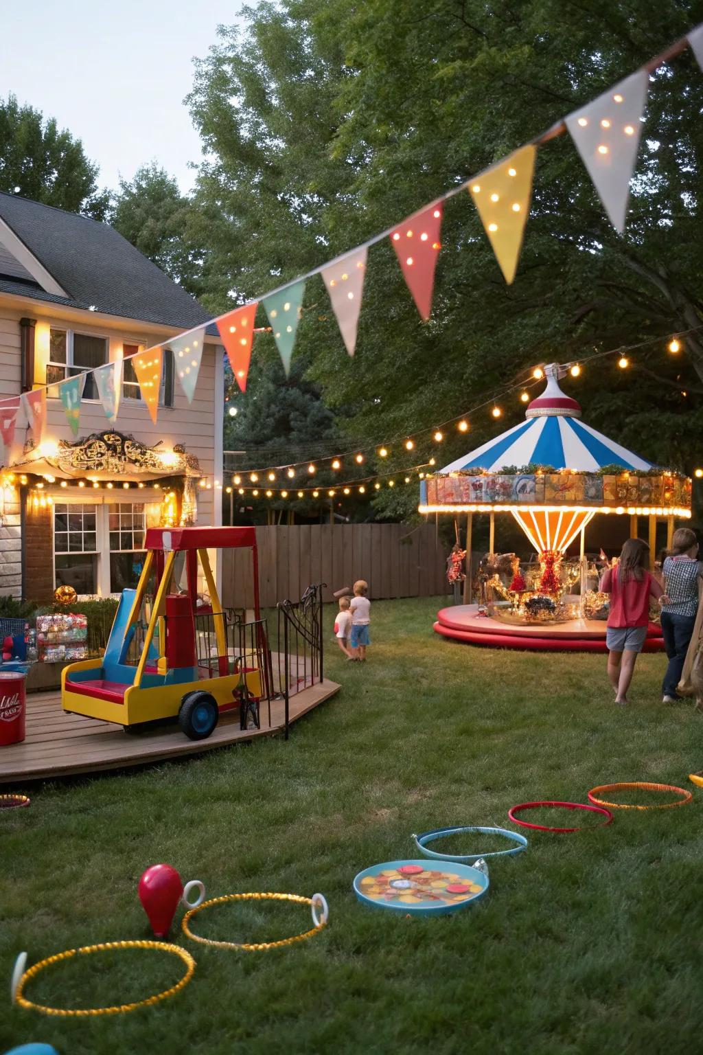 Turn your backyard into a carnival wonderland.