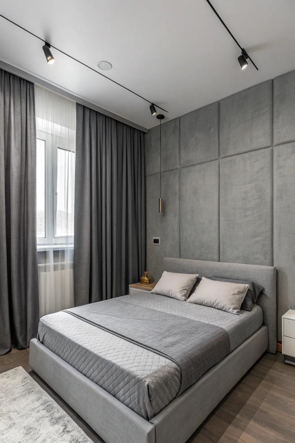 Monochromatic schemes create a seamless, expansive feel in small bedrooms.