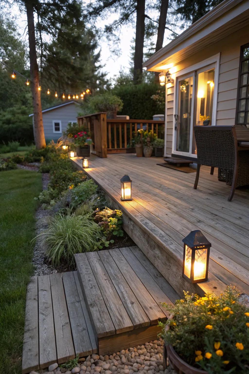 Eco-friendly features enhance the deck with sustainability and style.