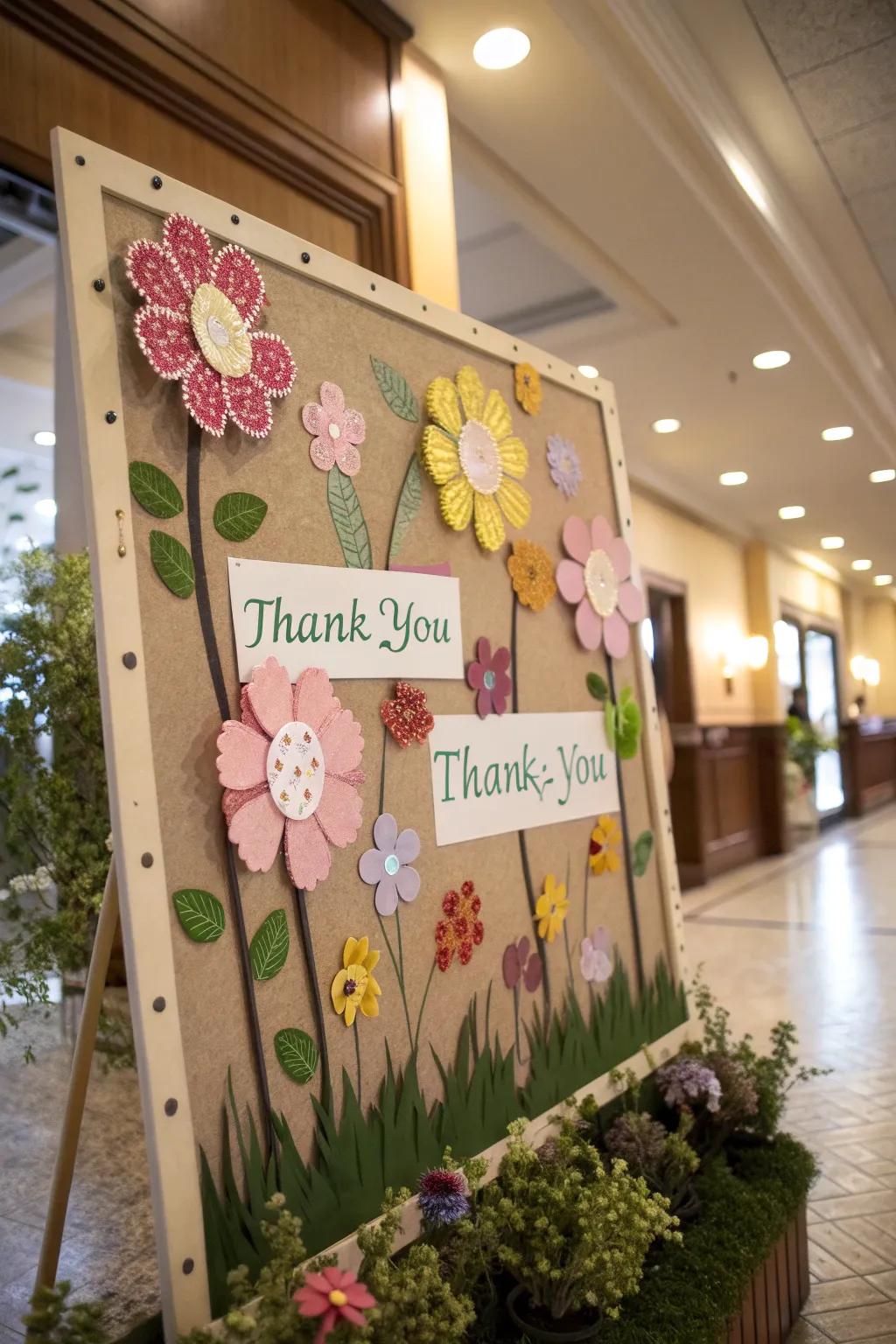 A Gratitude Garden blooming with thanks.