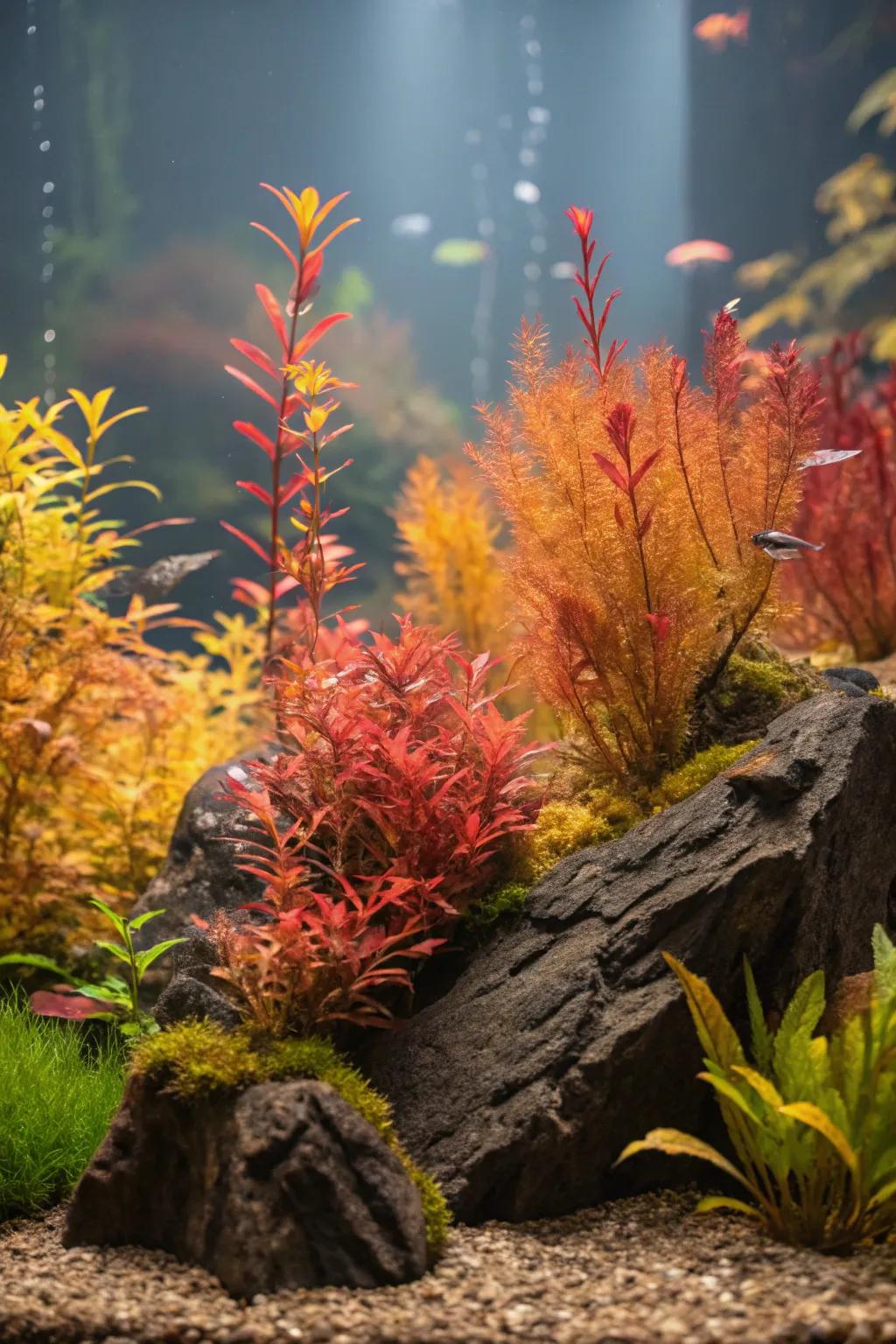 Celebrate the seasons with changing aquascape designs.