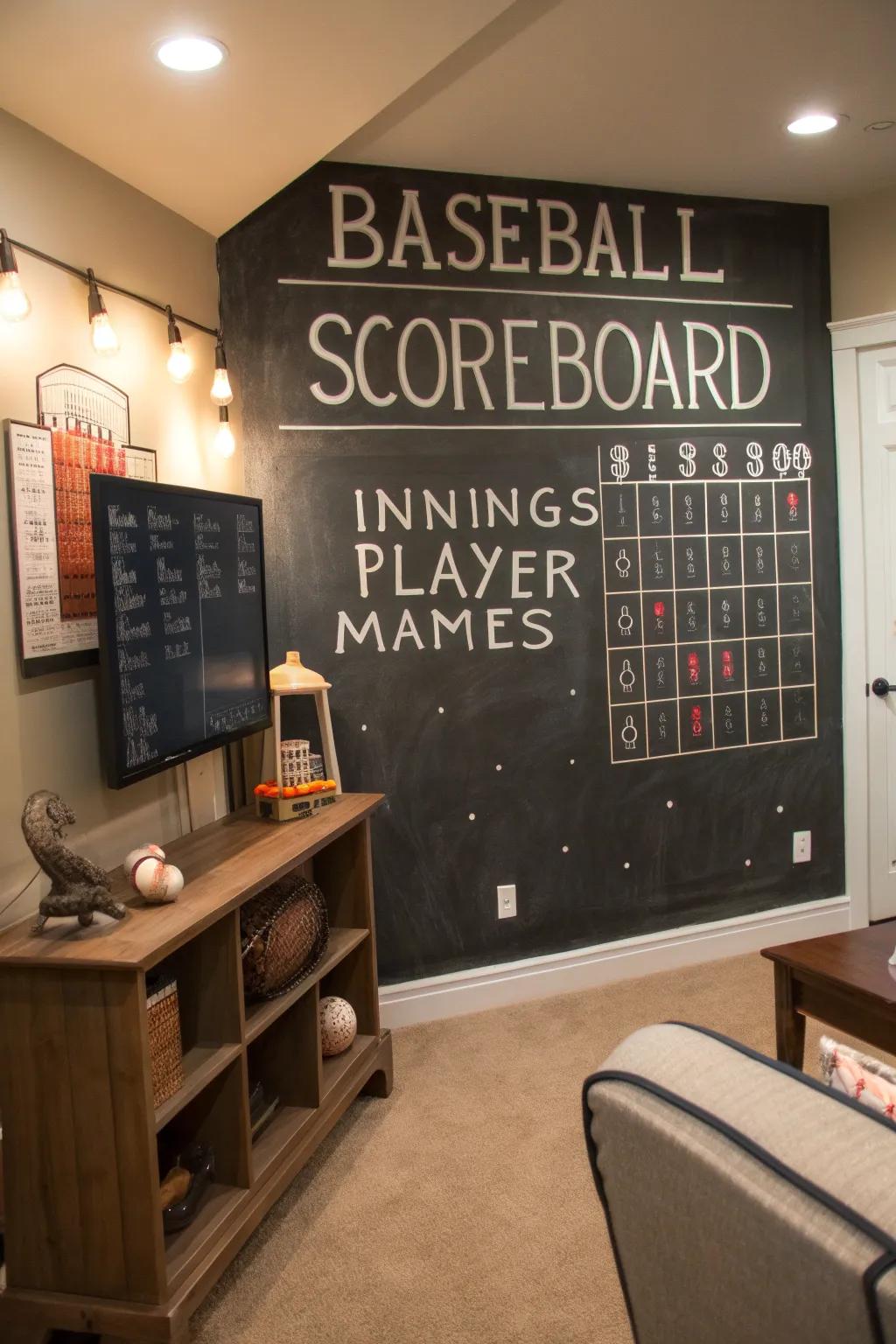 Engage creativity with interactive baseball-themed elements.