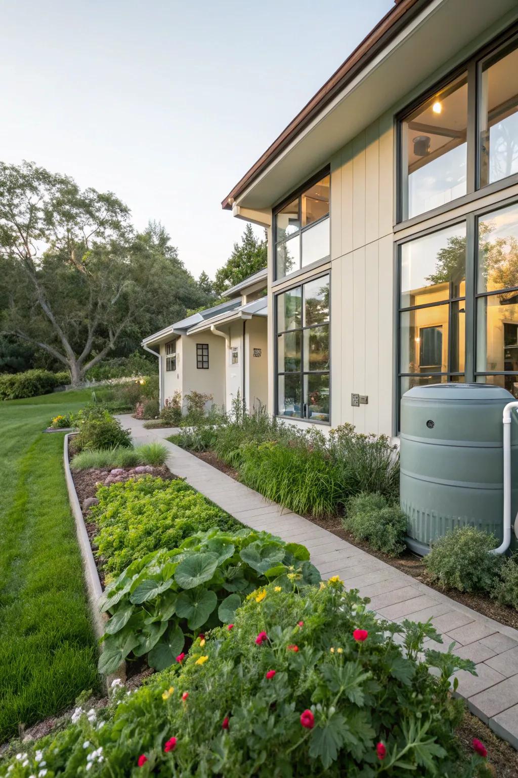 Greywater systems proficiently recycle domestic water for enduring landscaping.