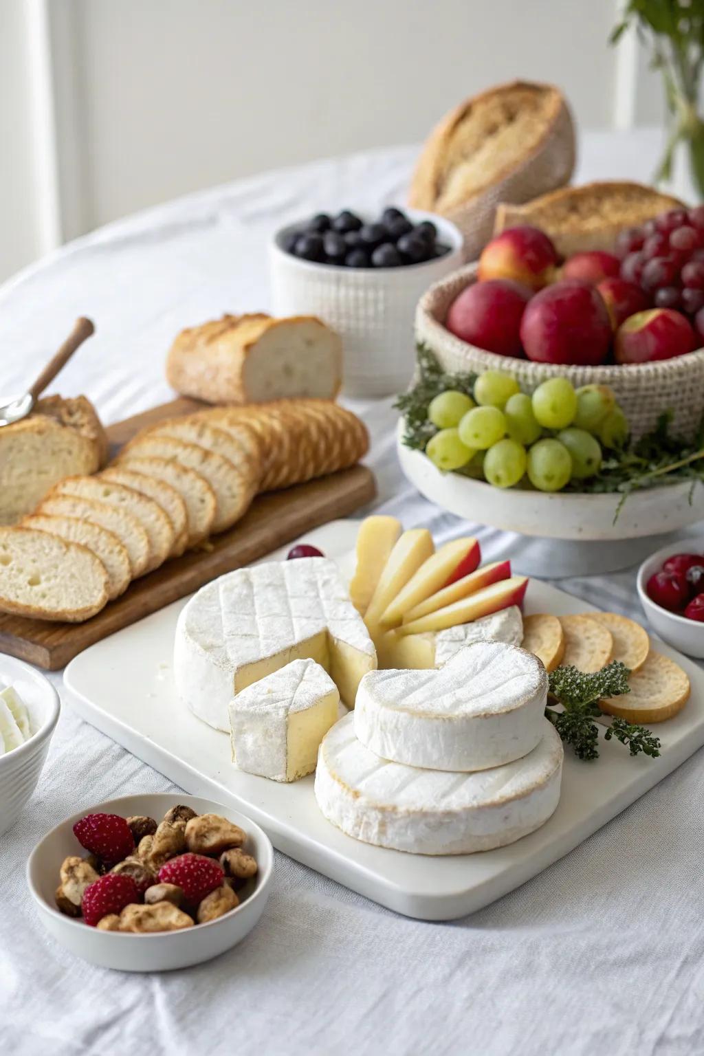 A monochromatic culinary exhibition that’s both chic and motif-appropriate.