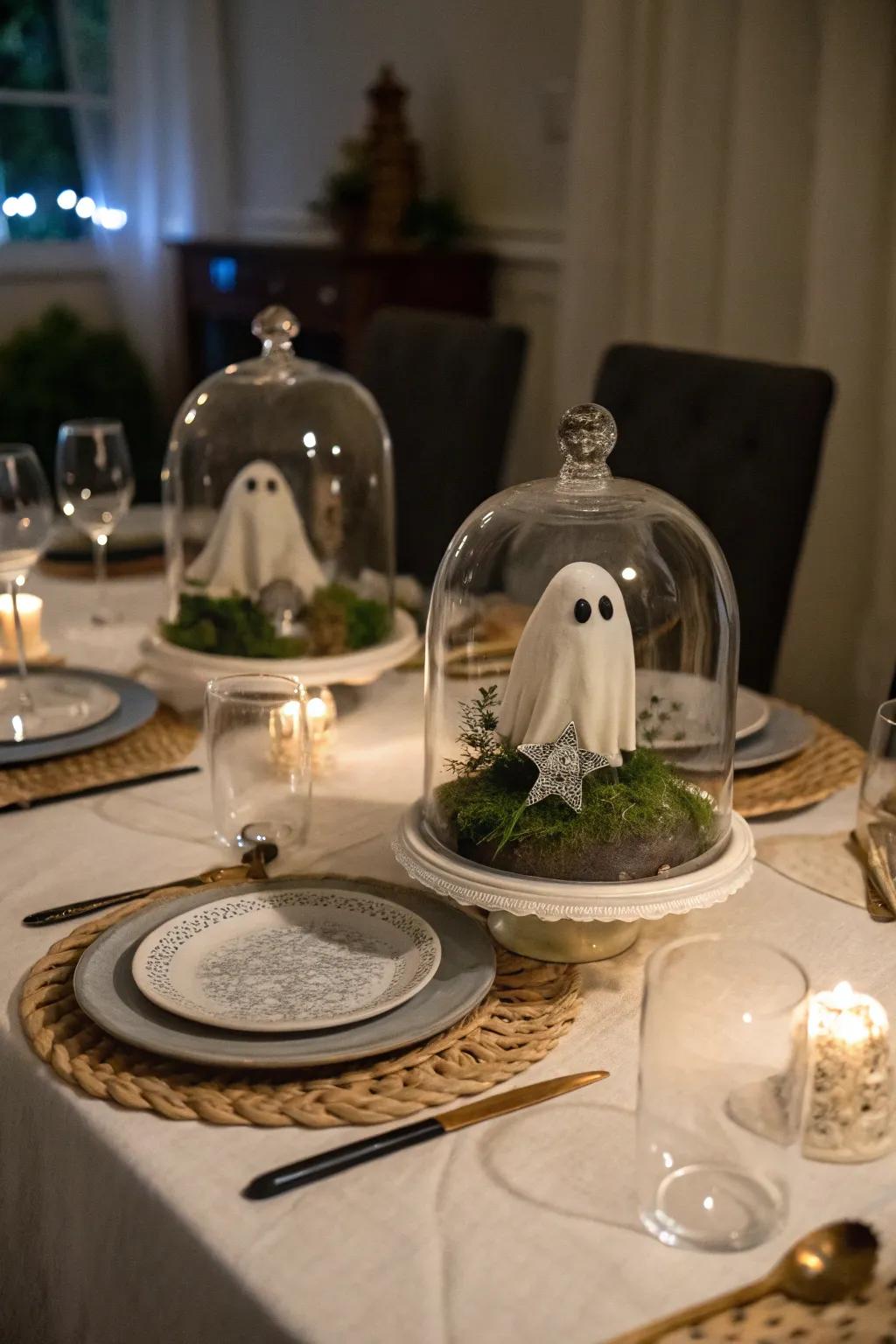 A spectral centerpiece embodies an elegant modality to commemorate All Hallows' Eve.
