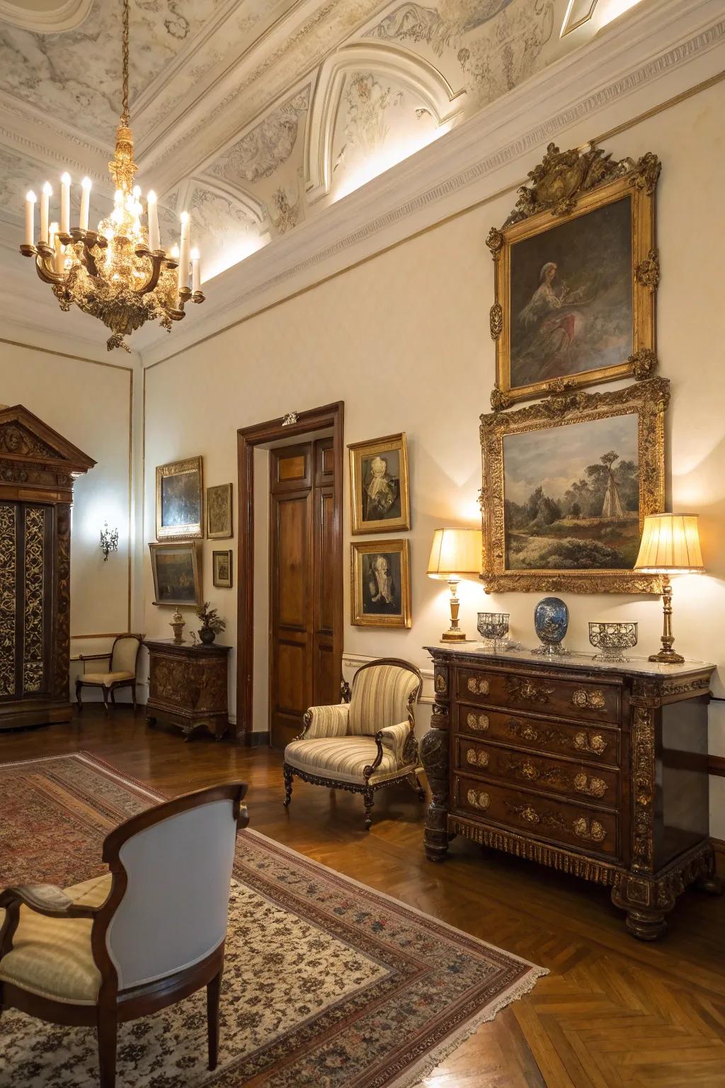 A room featuring sophisticated timeless accents