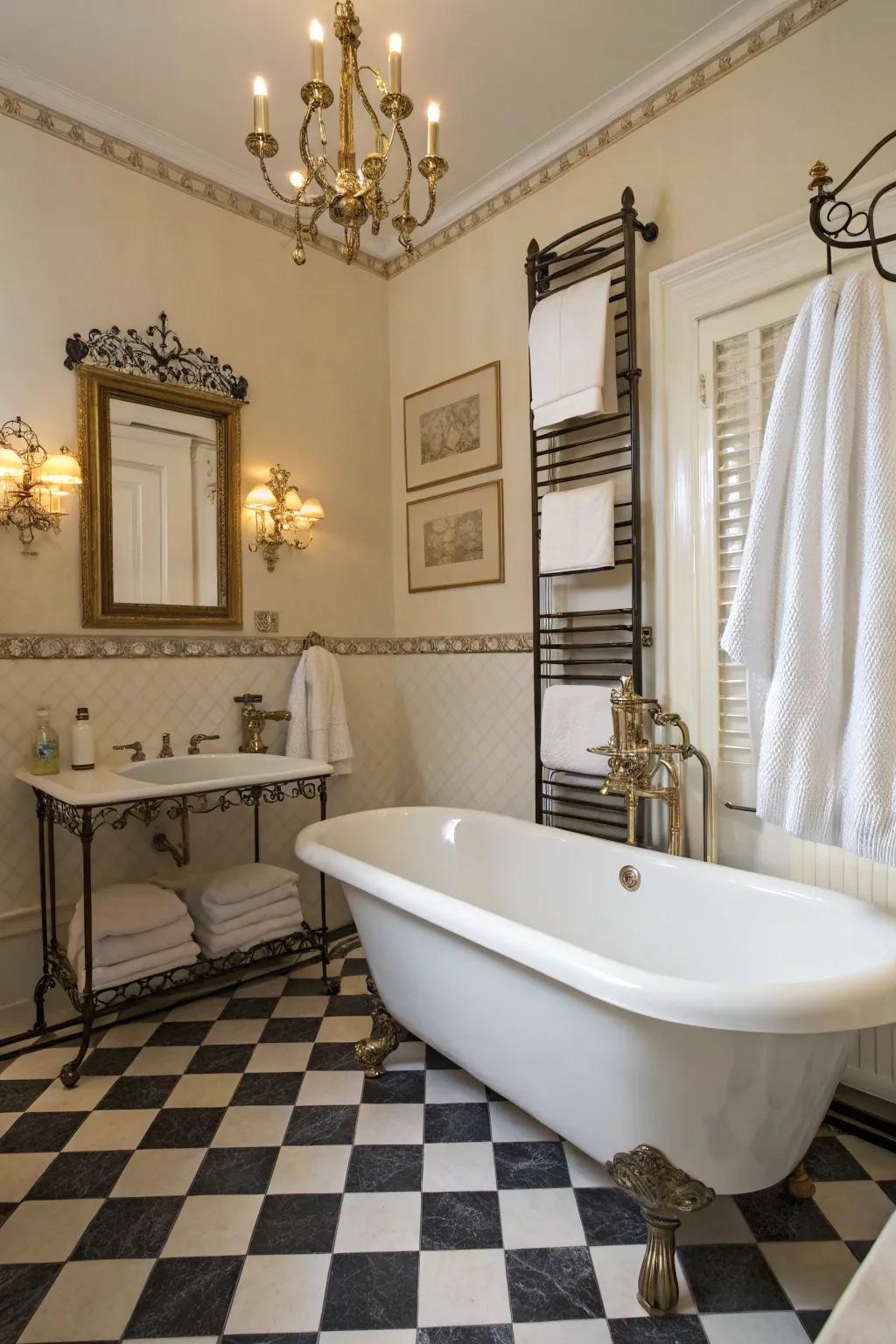 Vintage accents add charm and history to your bathroom design.