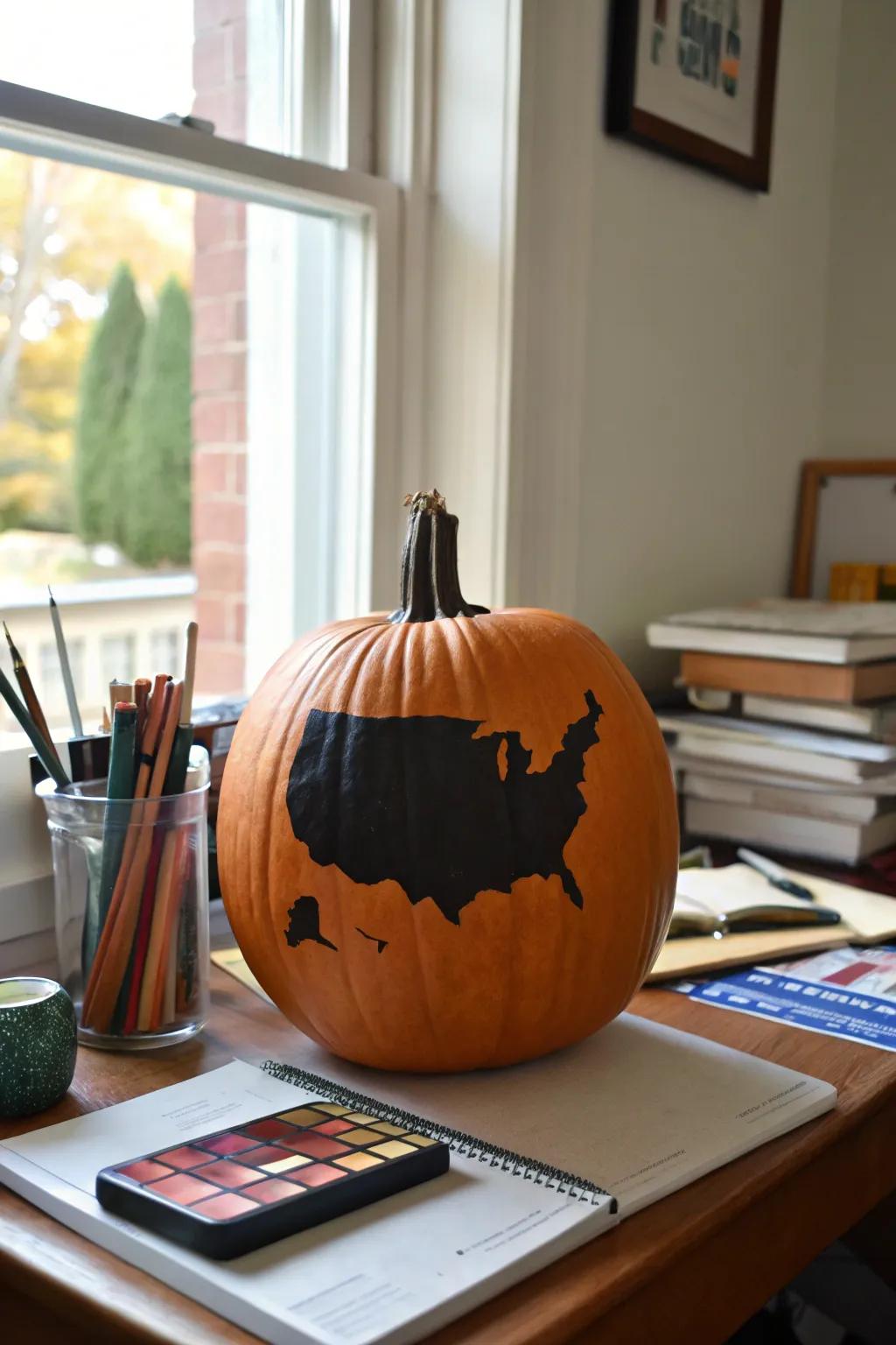 Celebrate your roots with a state-inspired pumpkin design.