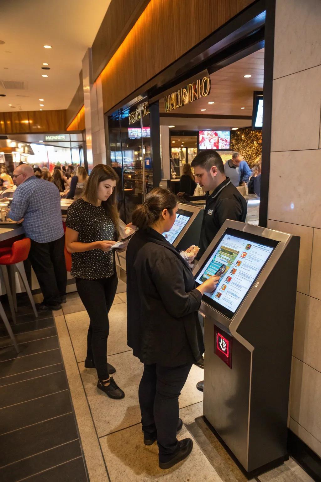 Interactive features engage visitors and enhance the check-in experience.
