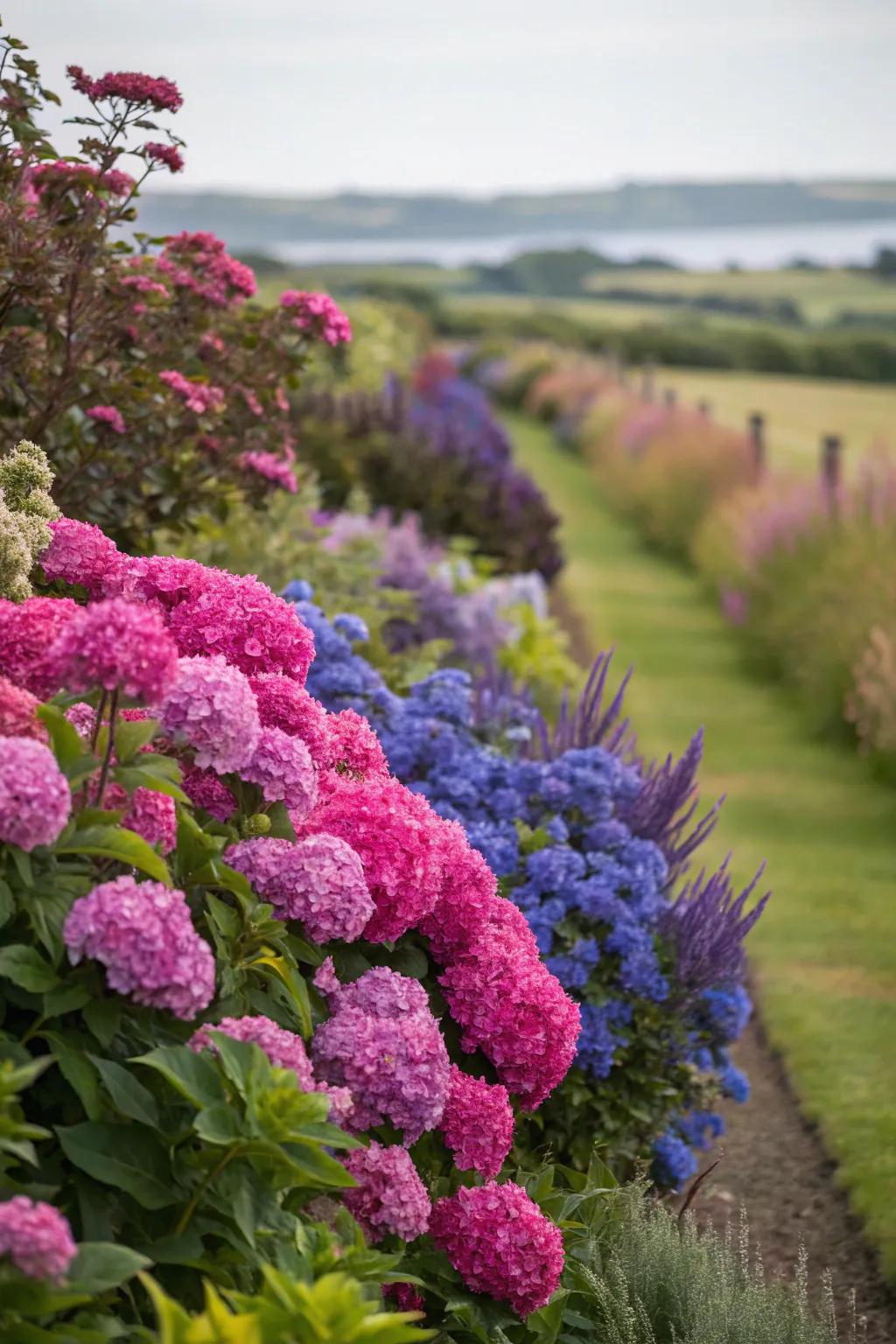 Color blocking with flowers creates a bold garden statement.