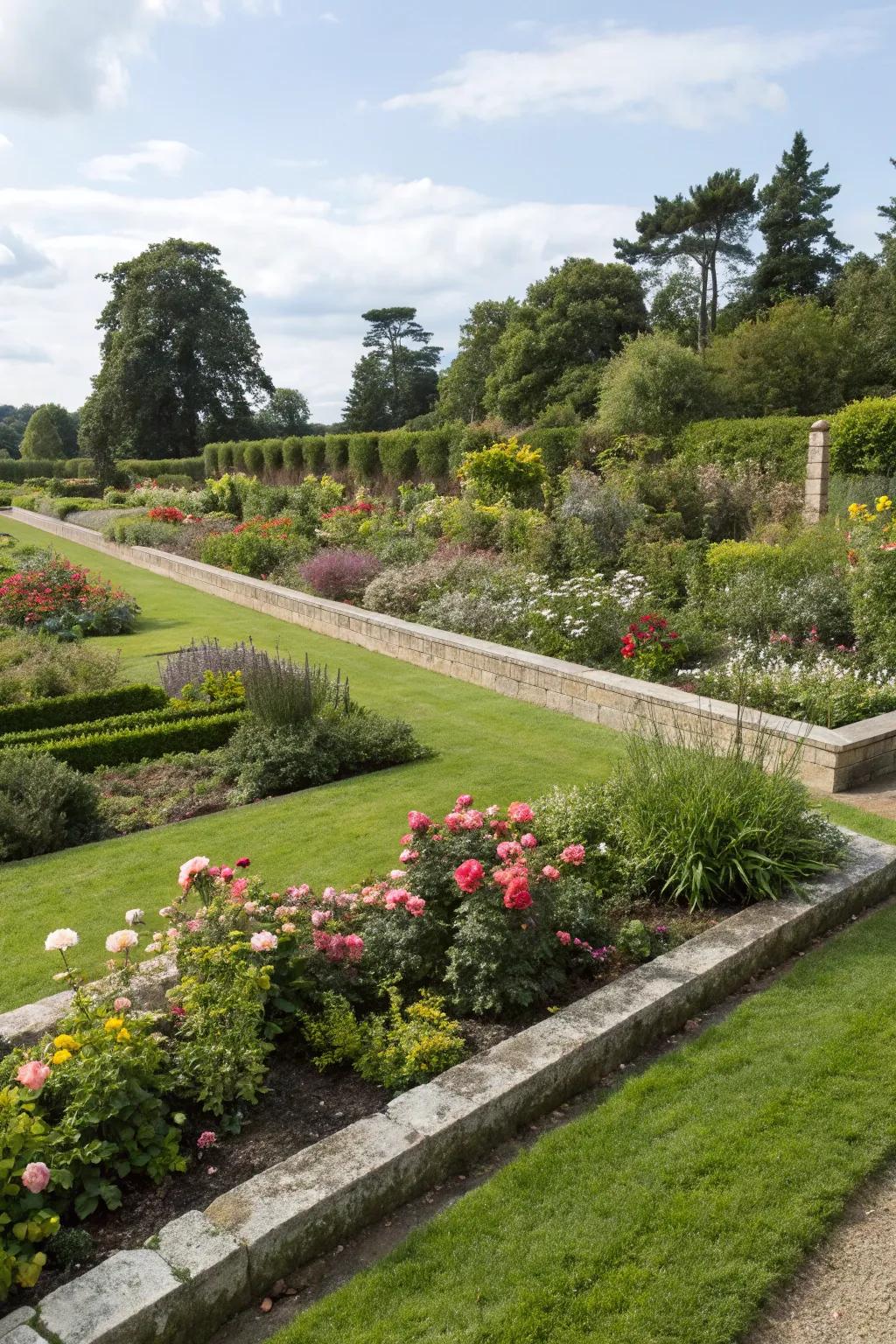 Defined borders for a neat and structured garden.