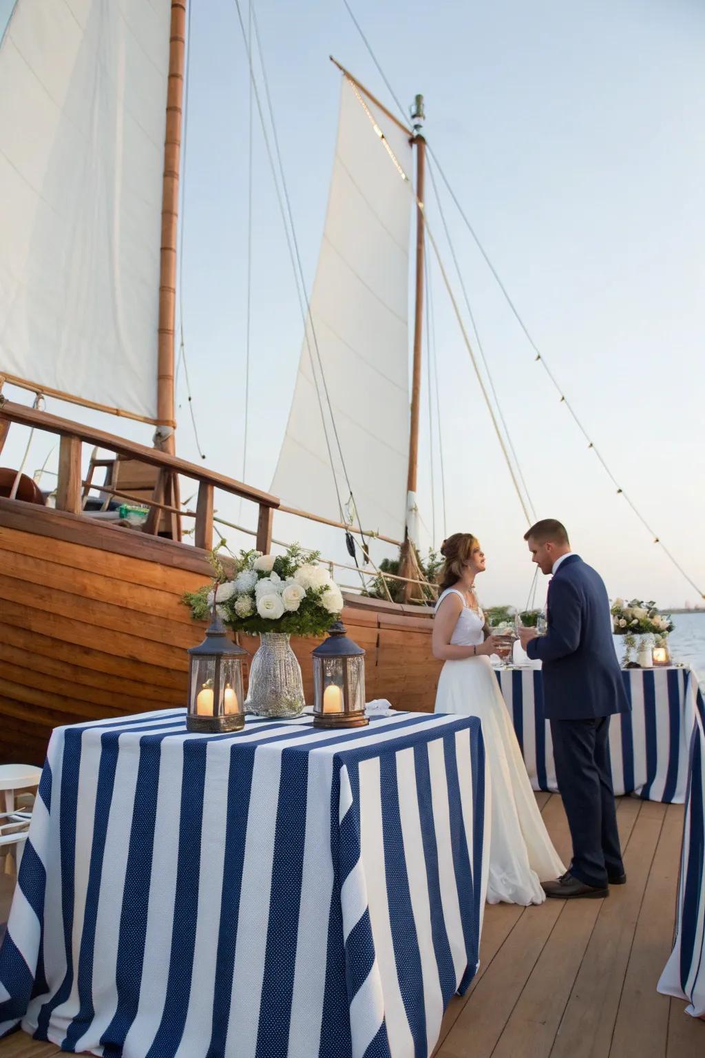 A nautical wedding theme that captures the essence of the sea.