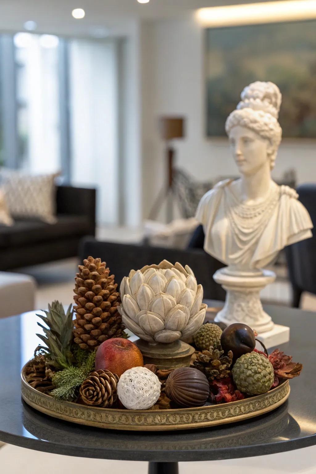 Art-inspired centerpieces that celebrate creativity and style.