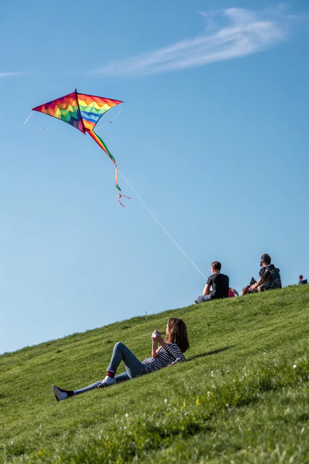 Flying a kite offers a joyful and refreshing birthday activity.