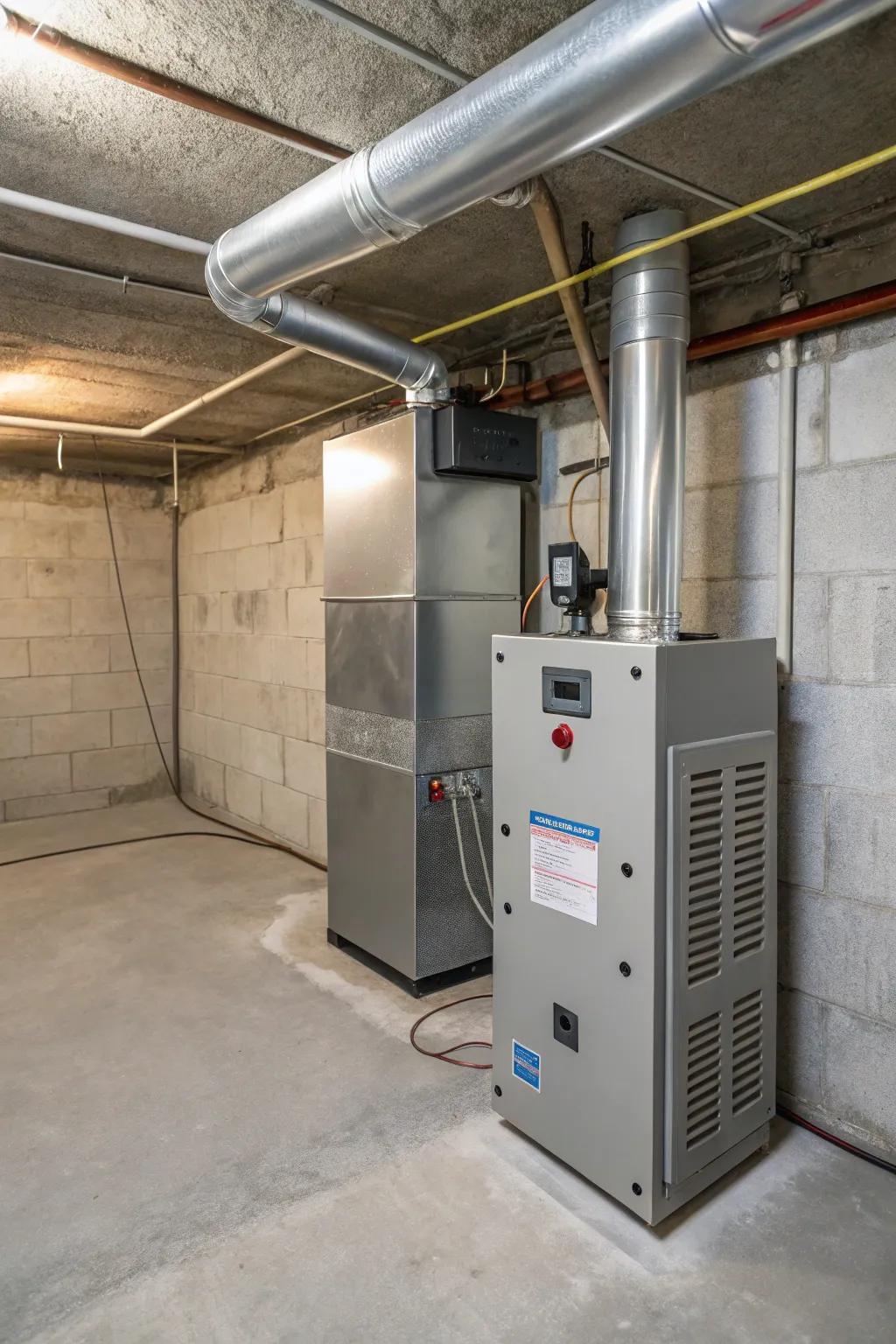 Mechanical ventilation devices are highly effective in managing basement air quality.