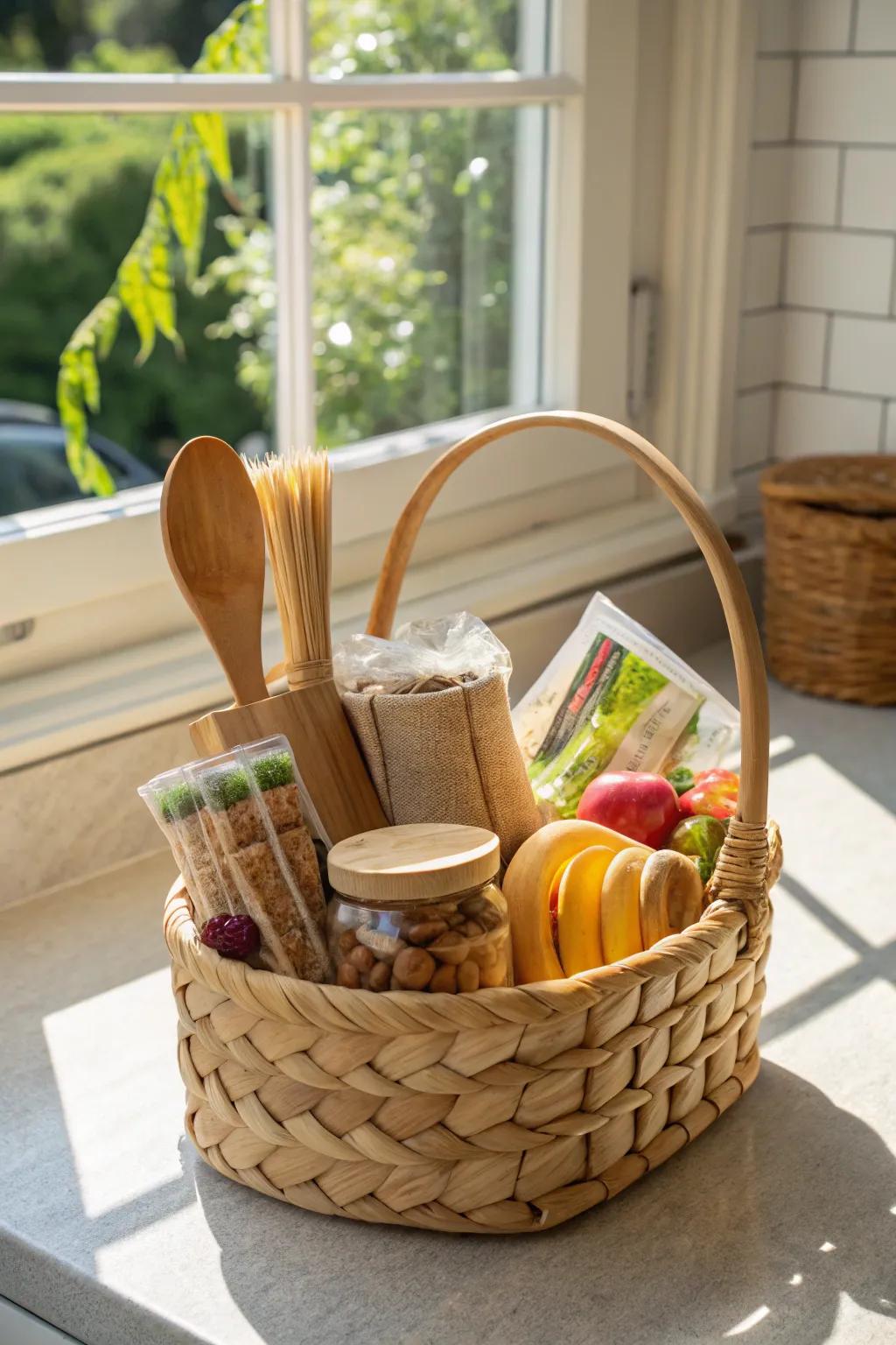 Promote sustainability with an eco-friendly basket.