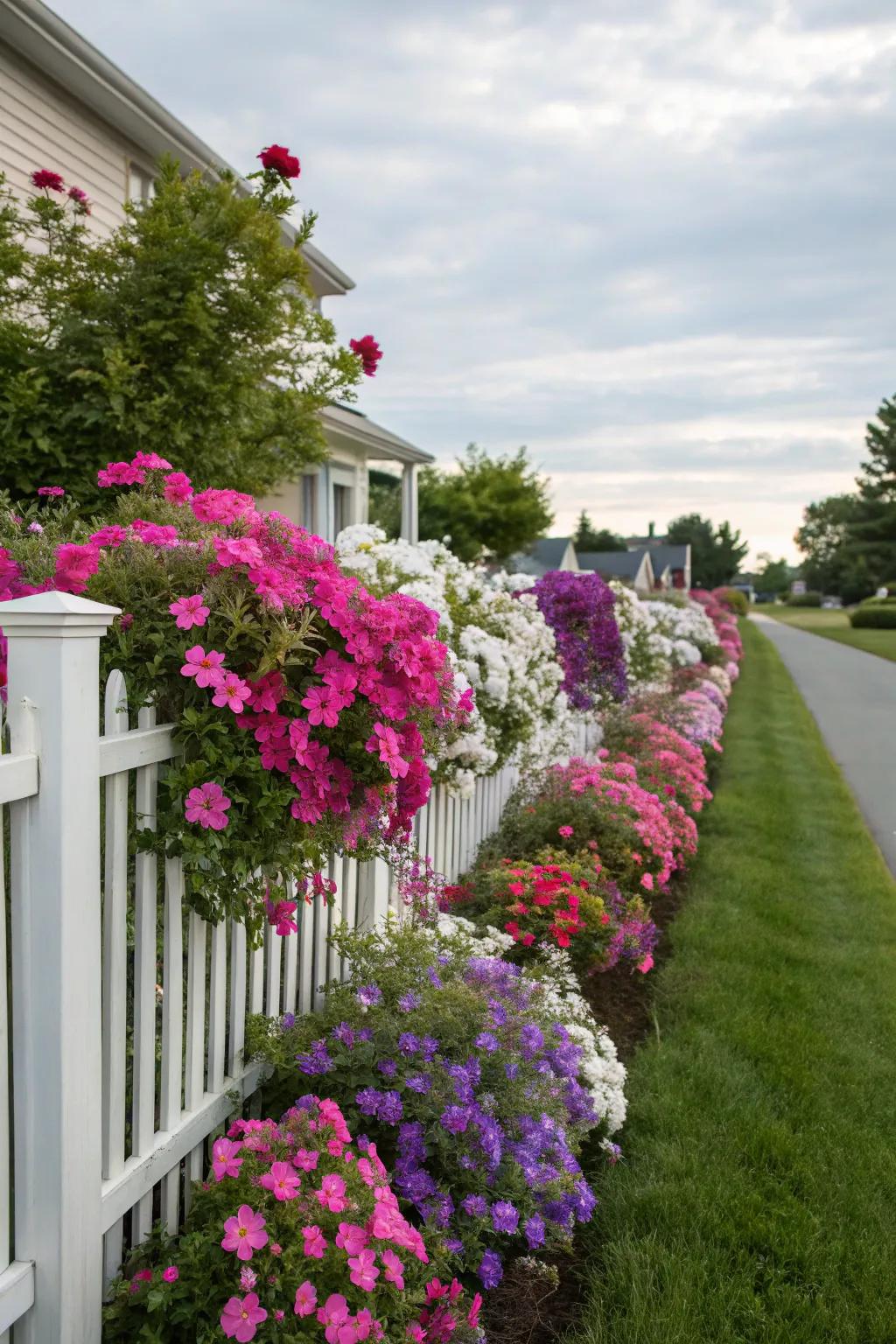 A colorful hedge delineates your space and adds seasonal interest.