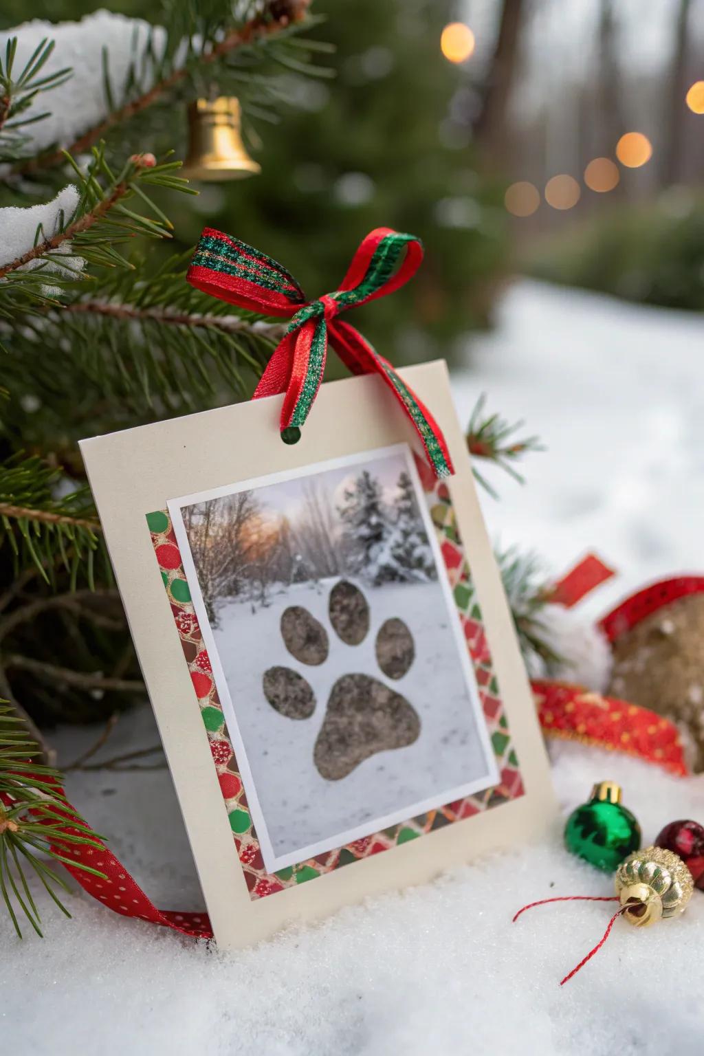 A personal touch with a paw print keepsake.