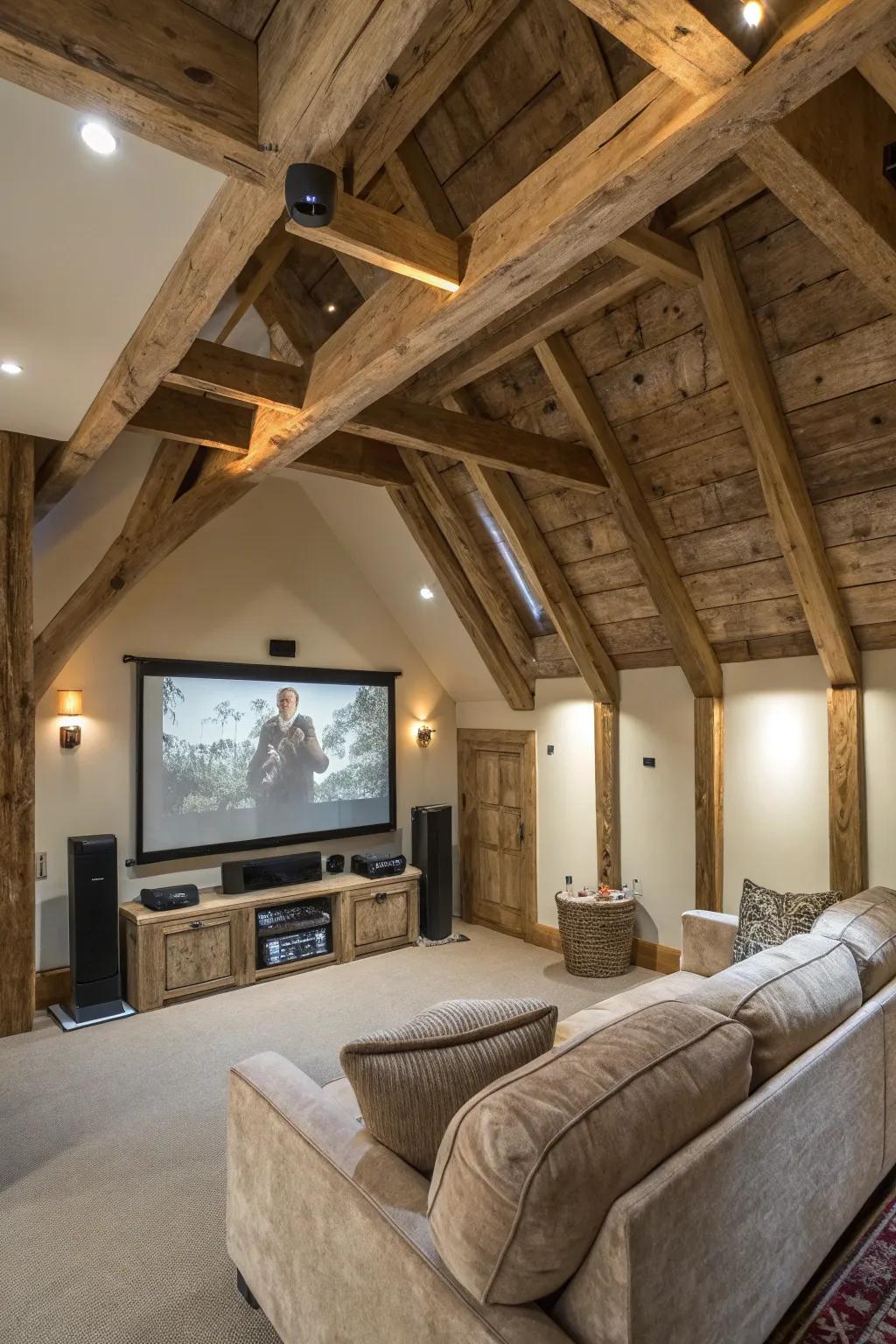 Warm up your area through raw timber struts.