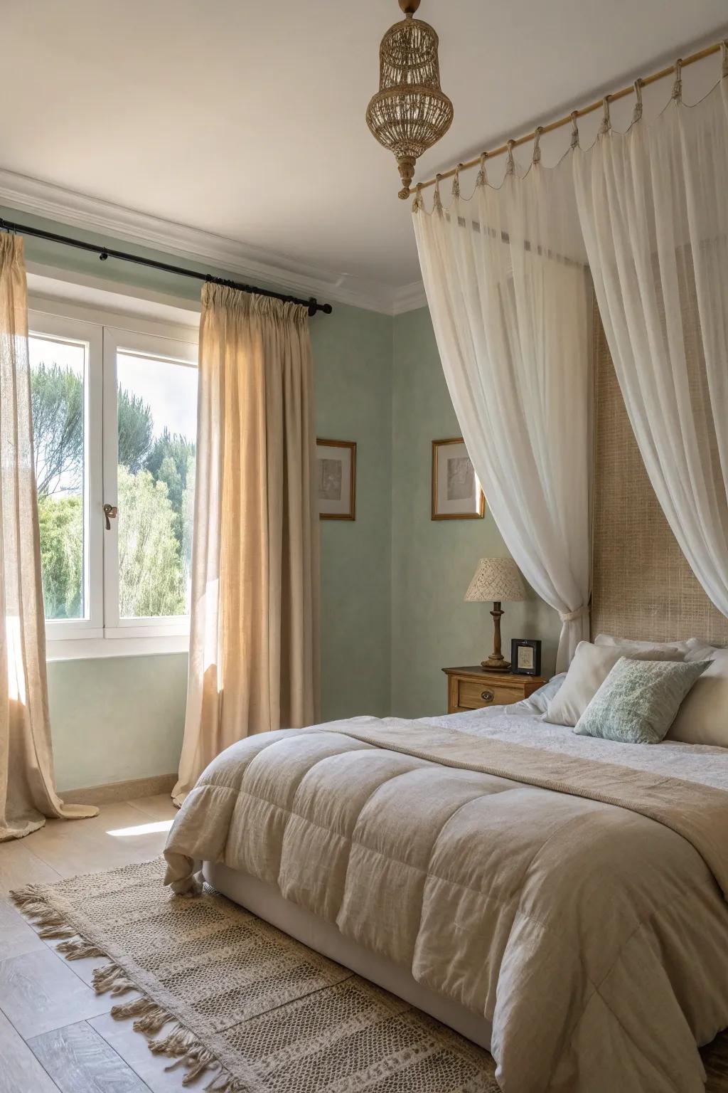 Curtains that enhance privacy and ambiance.