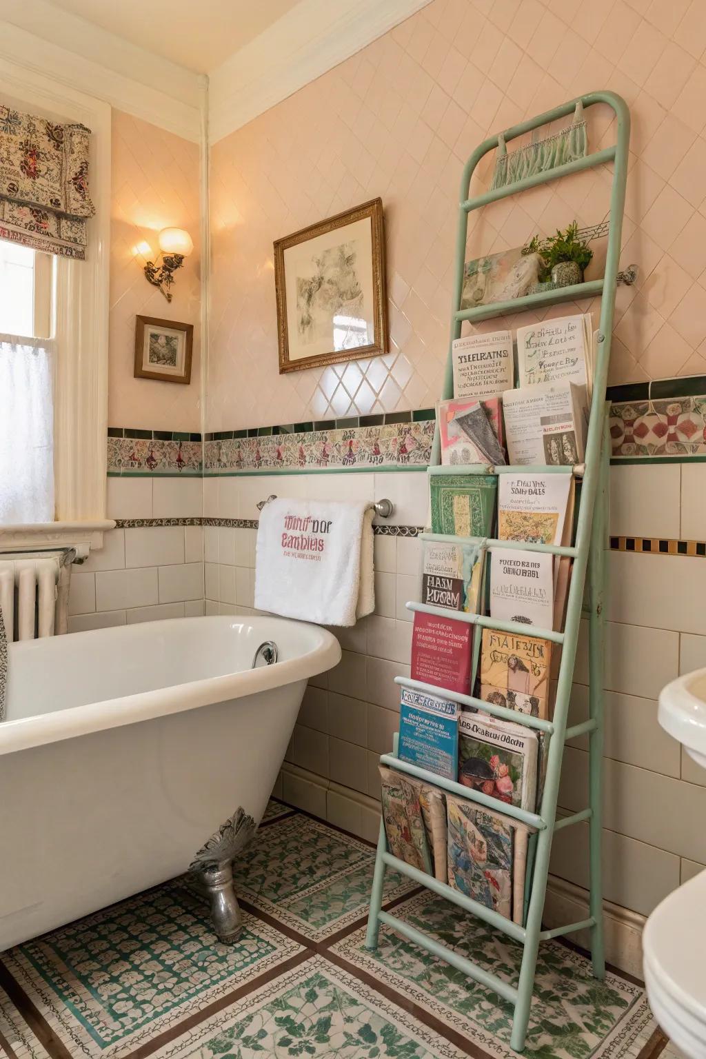 Vintage racks add character and charm.