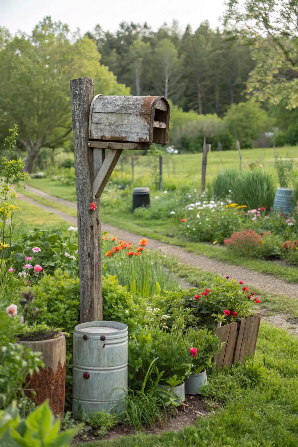 Eco-conscious mailbox supports promote sustainability and style.