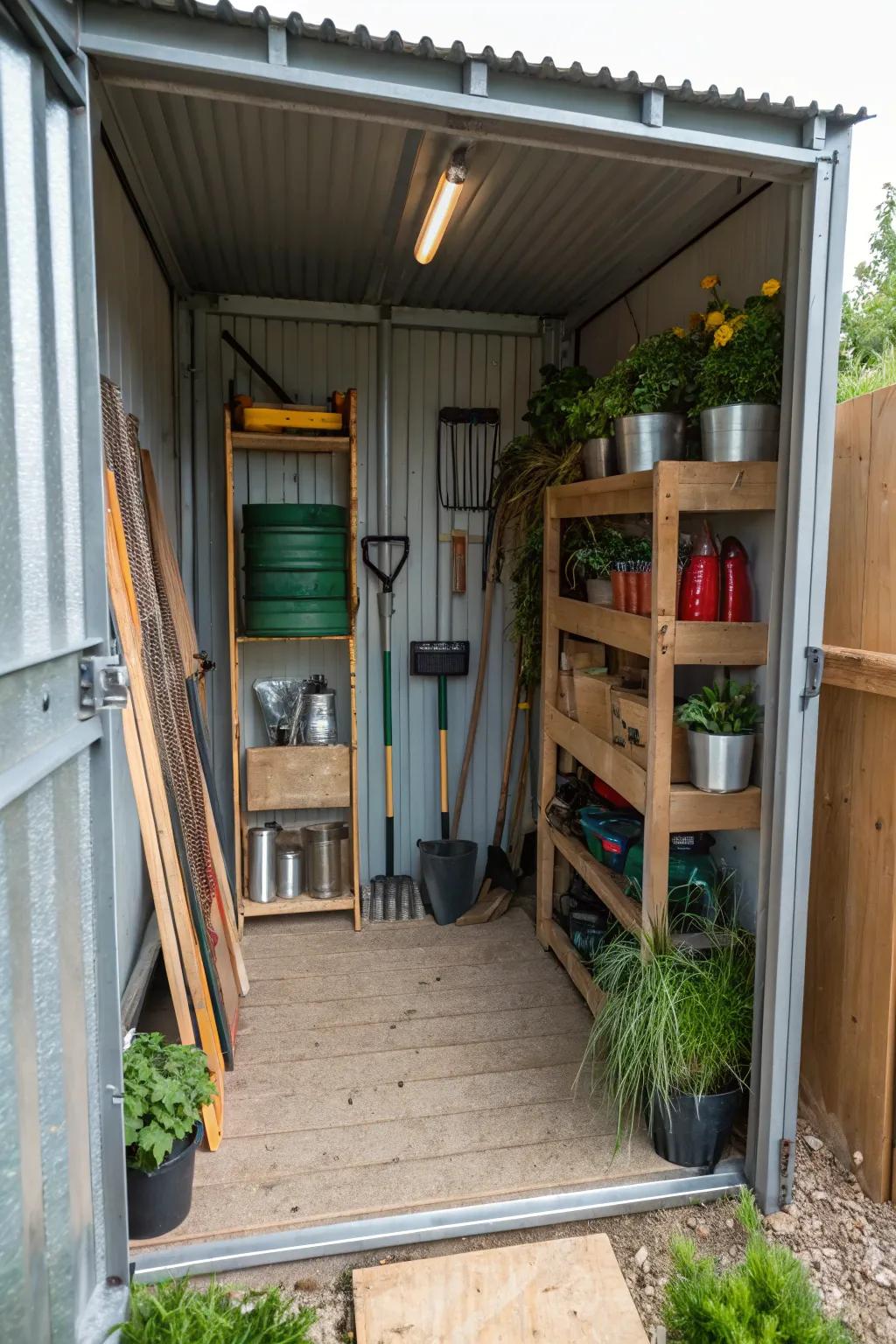 Partitioned configurations sustain outbuilding activities arrayed and efficacious.