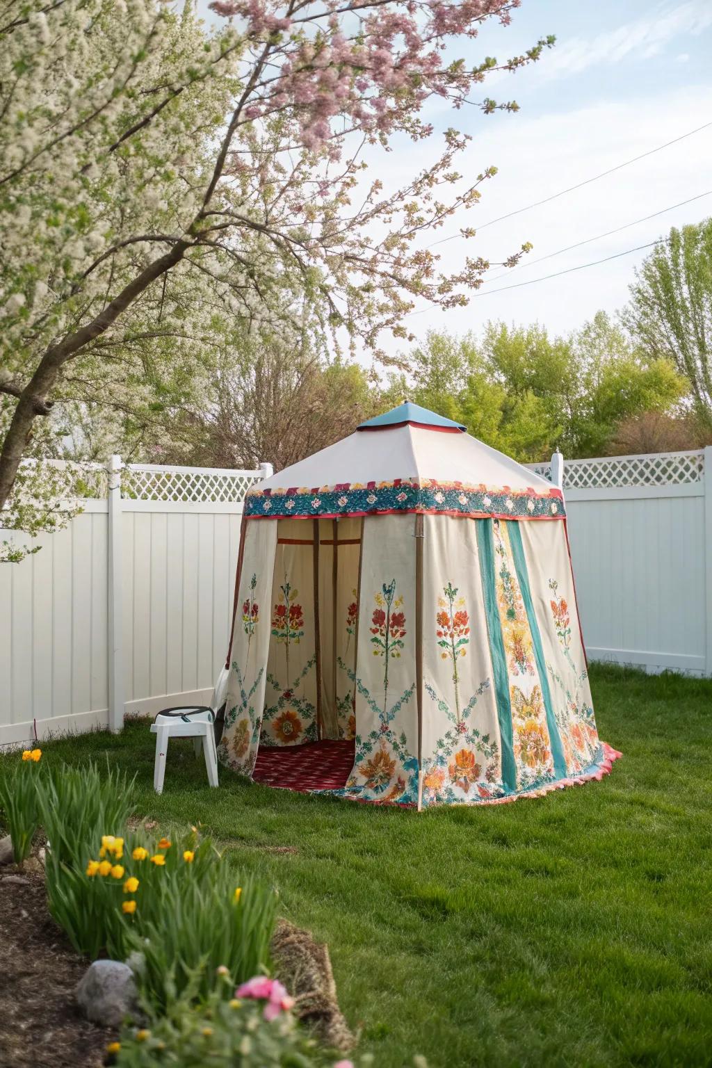 A changing tent offers convenience and flexibility for any occasion.