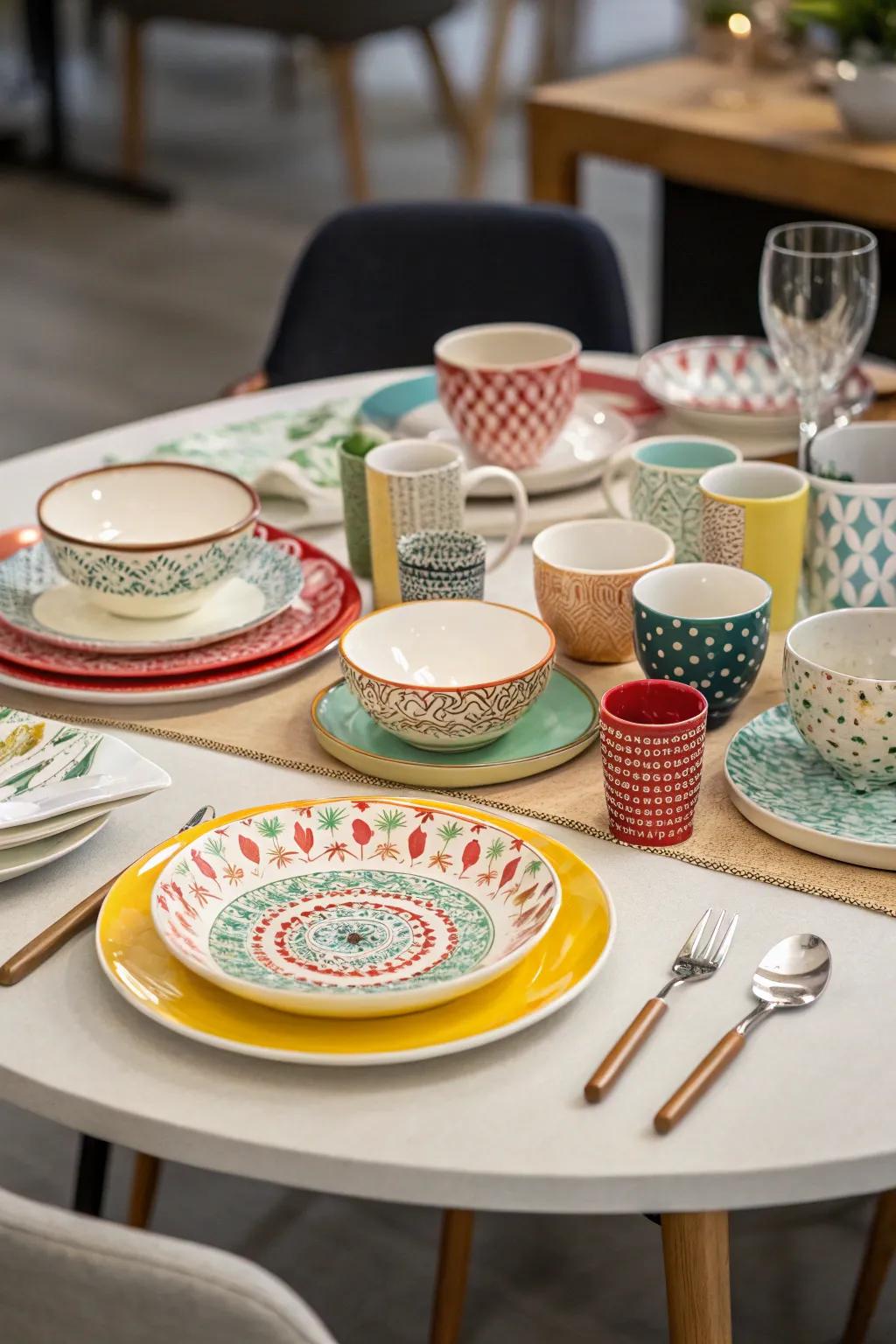 Blending styles infuses a singular charm into the table.