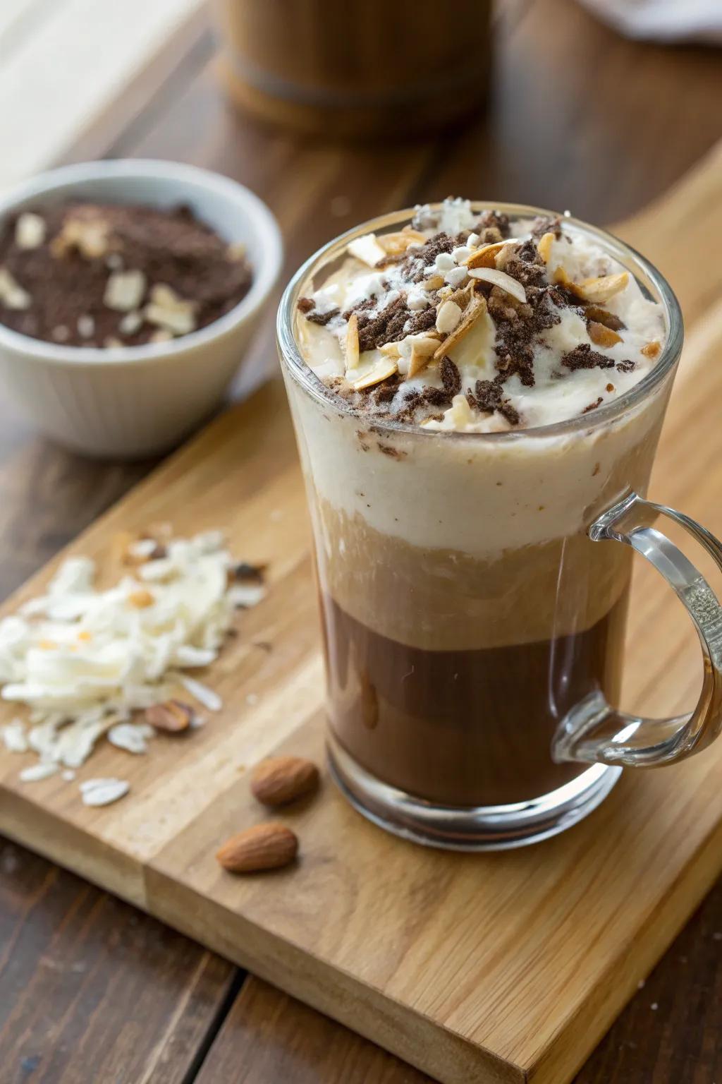 Almond Joy Latte: a playful candy-inspired treat