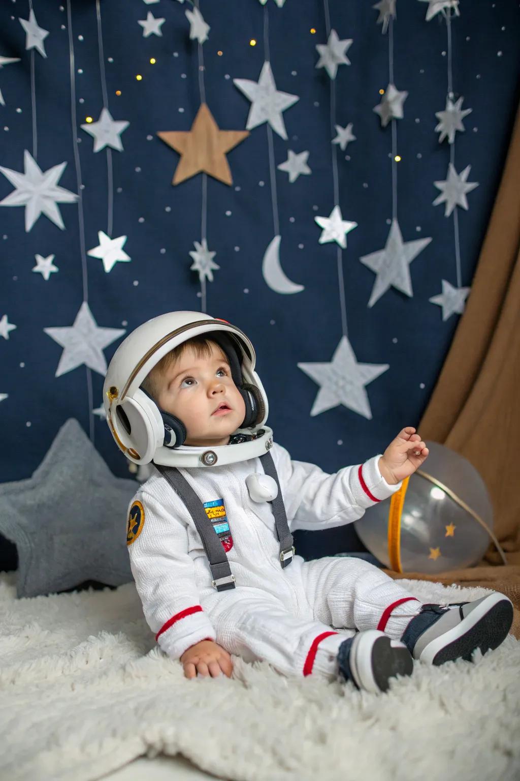 Take off with this astronaut attire perfect for All Hallows' Eve.