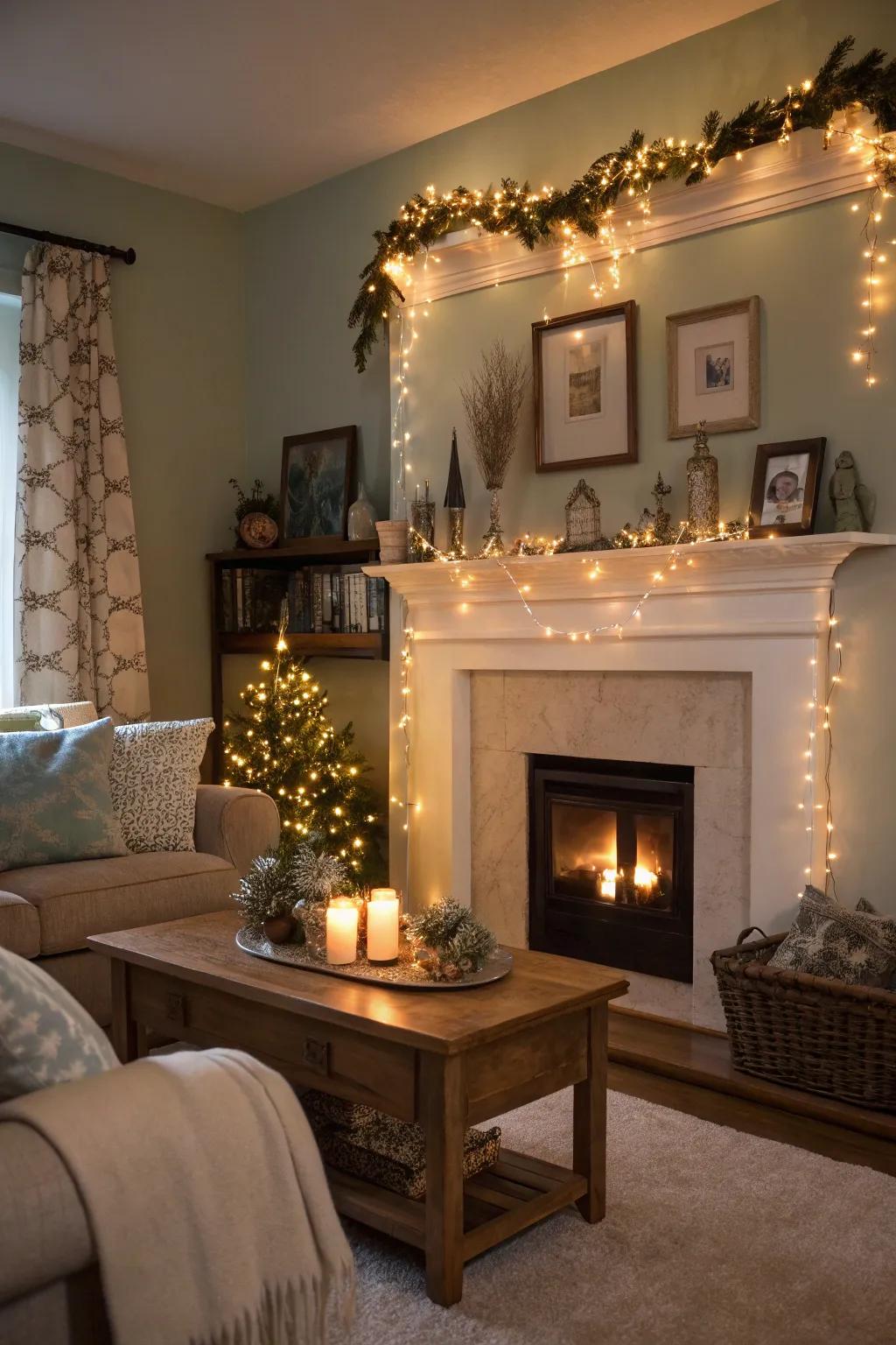 Twinkle lights add magic to winter decor