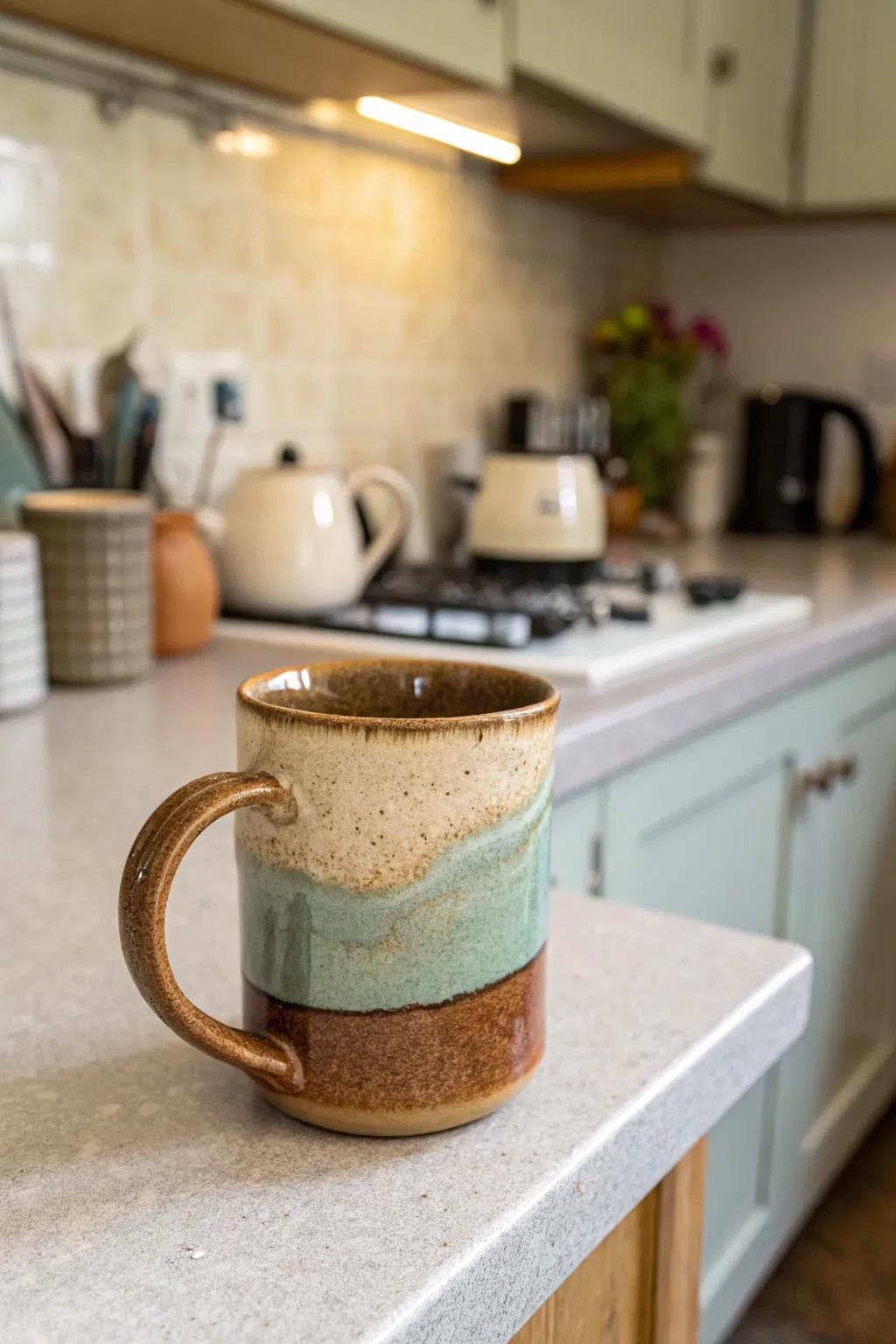 An artisan mug that provides a perfect blend of functionality and artistry.