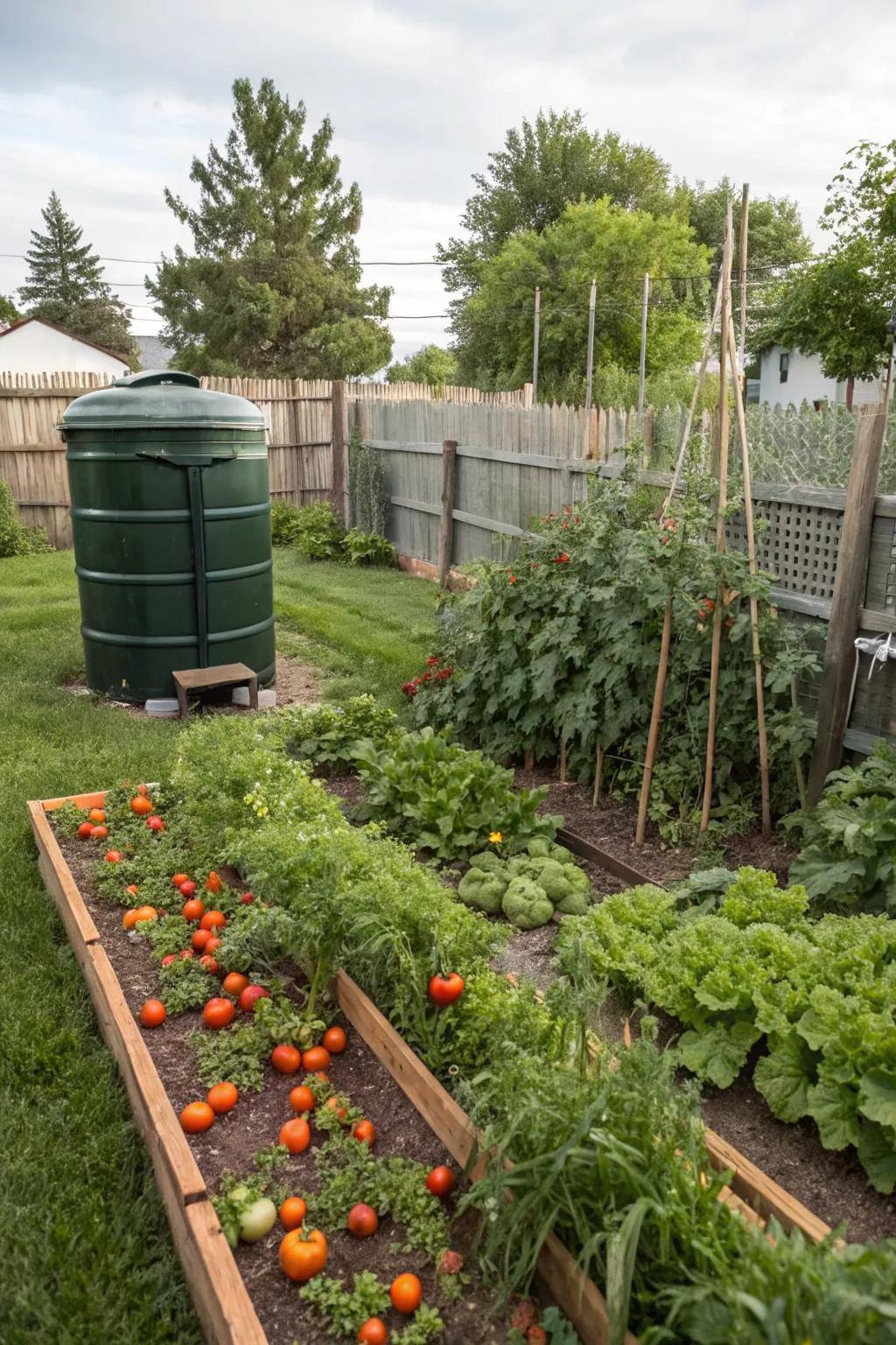 A productive flora and compost setup promoting enduring living.