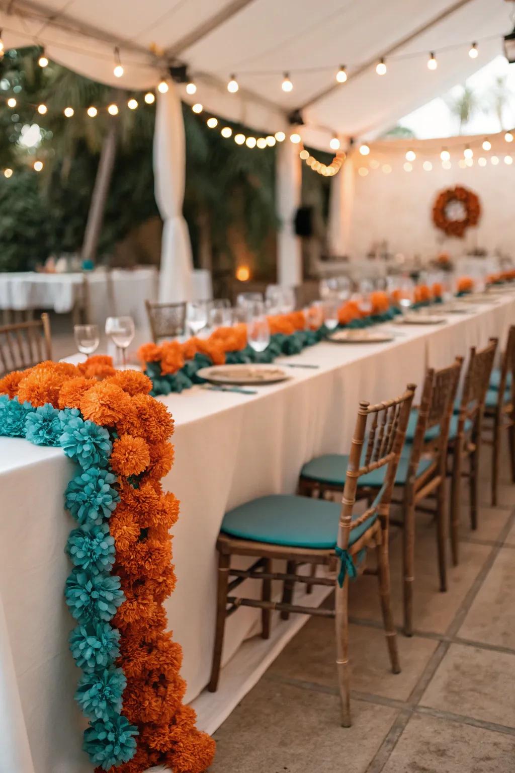 Gorgeous garlands that add a touch of color and texture.