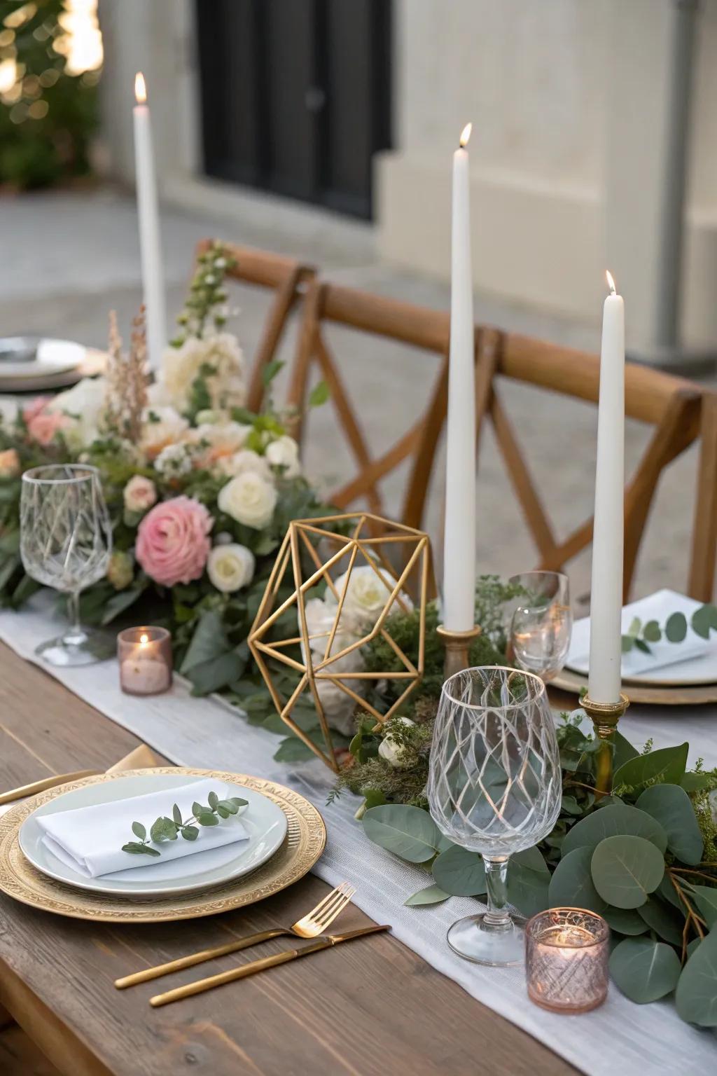 Angled light stands append a modern and artistic flair.