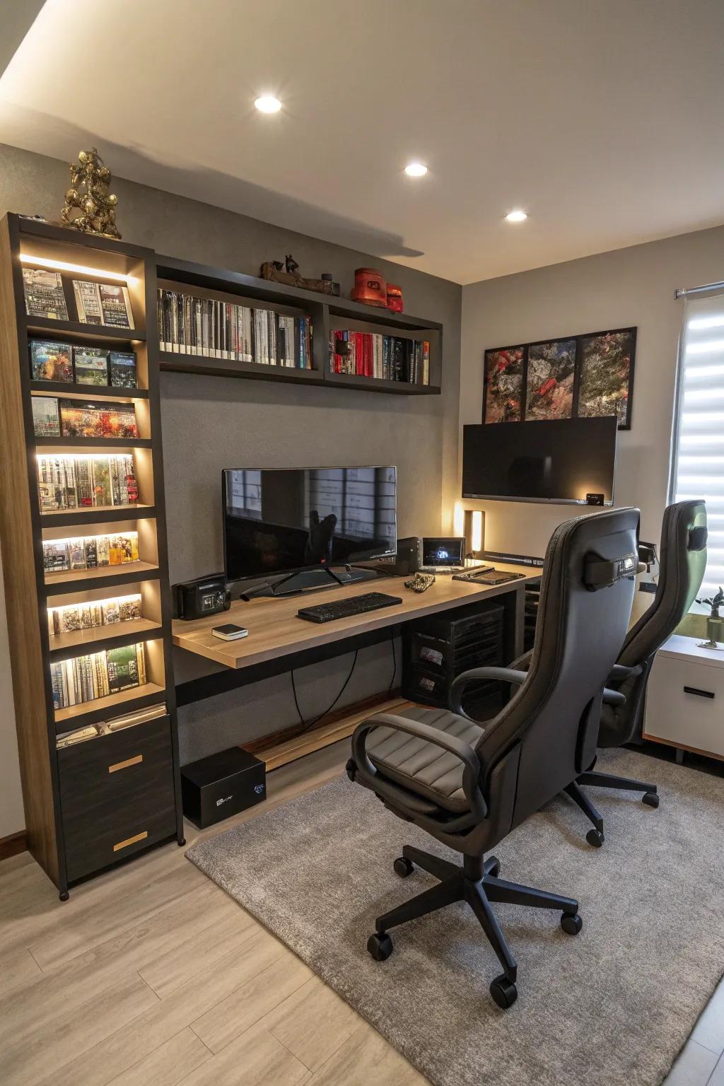 Multi-functional setups optimize your space for both work and gaming.