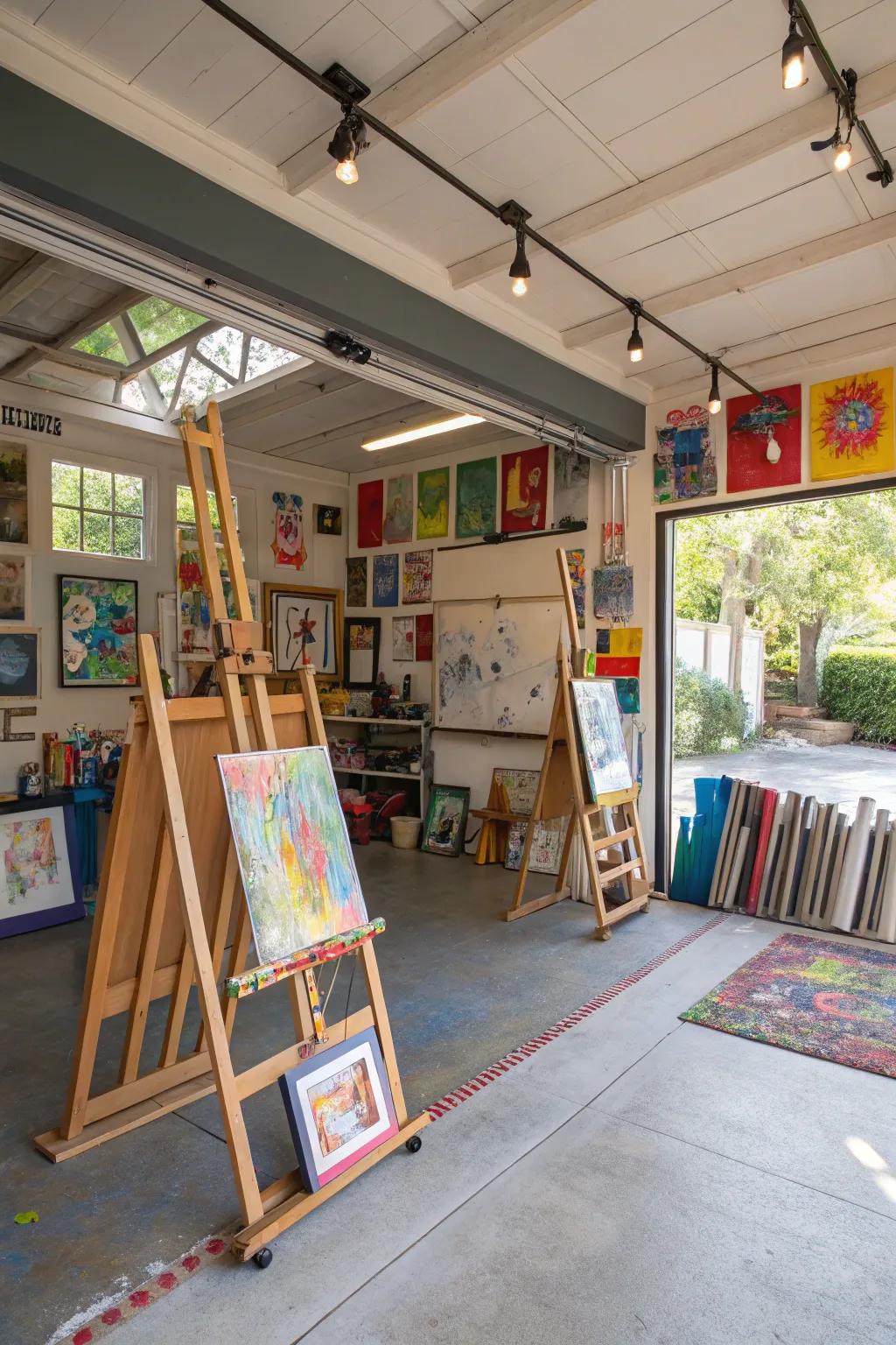 Foster creativity with an artistic studio space.