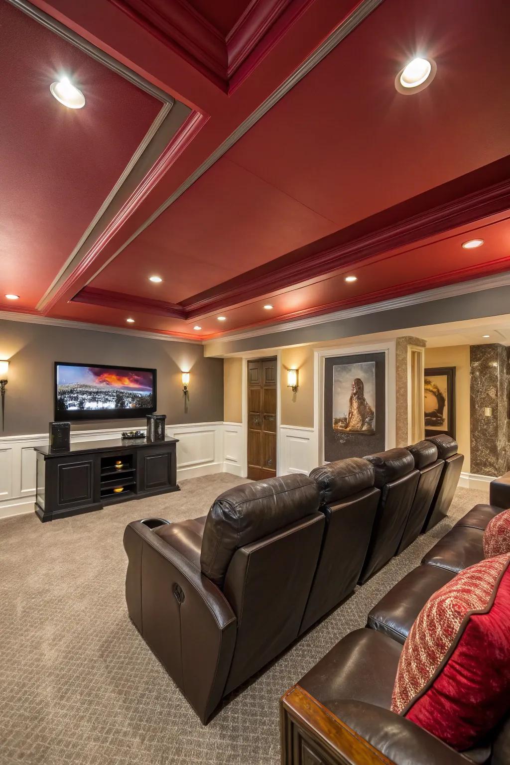 Make a proclamation through a hued ceiling.