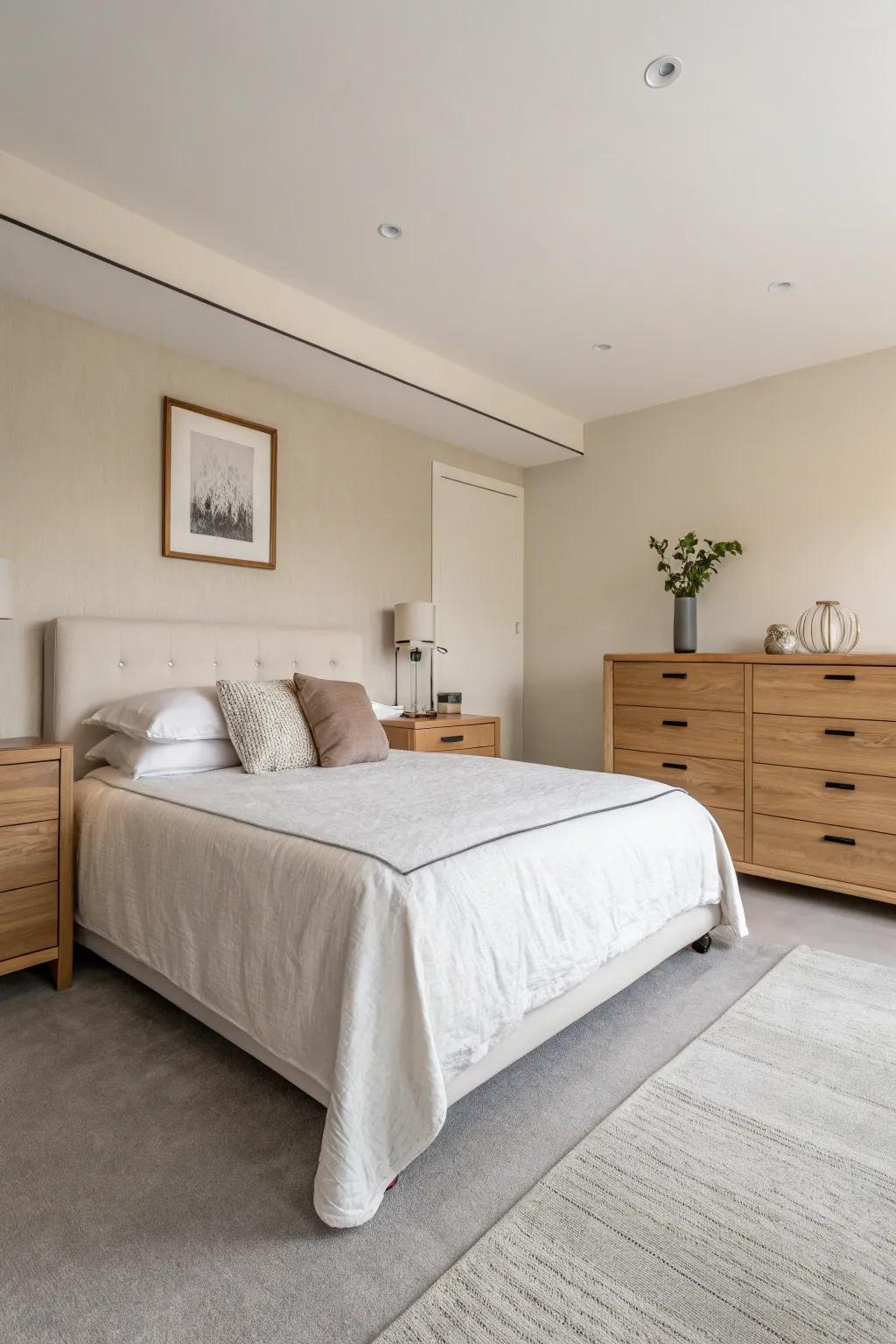 Minimalism promotes an uncluttered and peaceful surrounding.