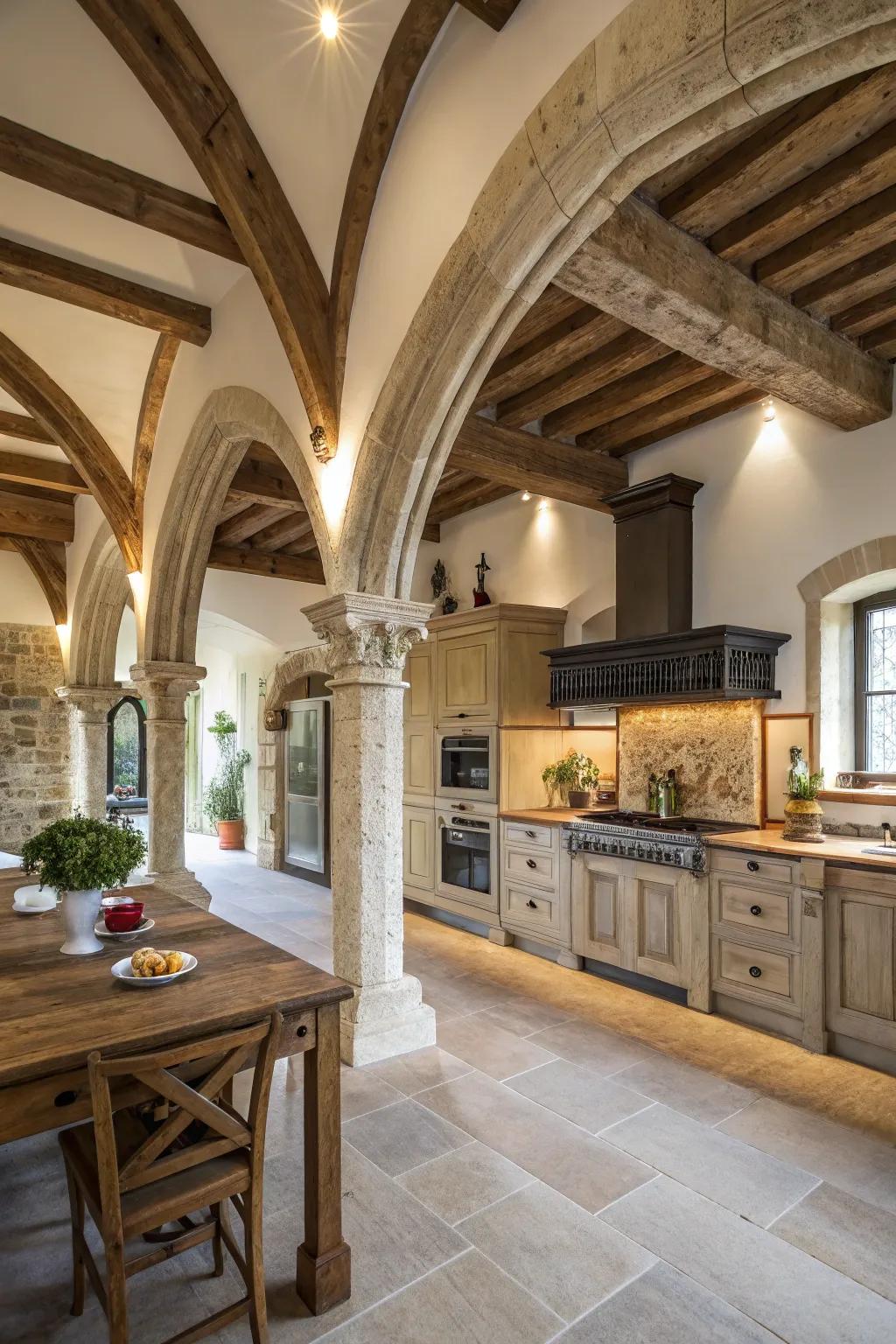 Key architectural features integrate detailed aspects within design themes.