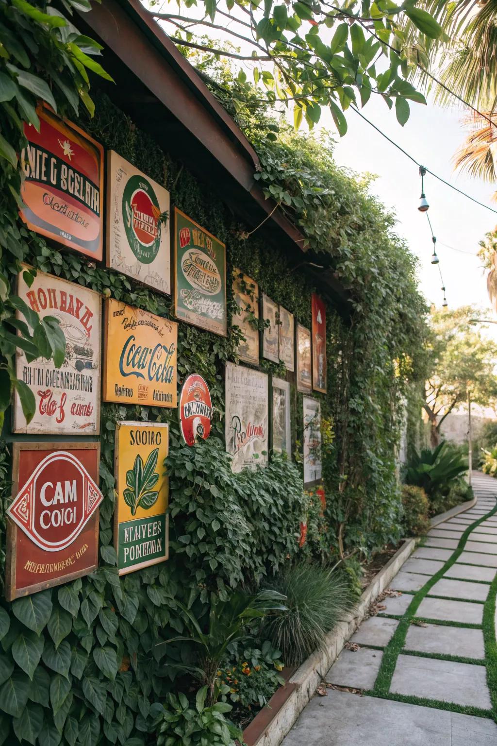 Vintage signs bring a charming and nostalgic feel to your space.